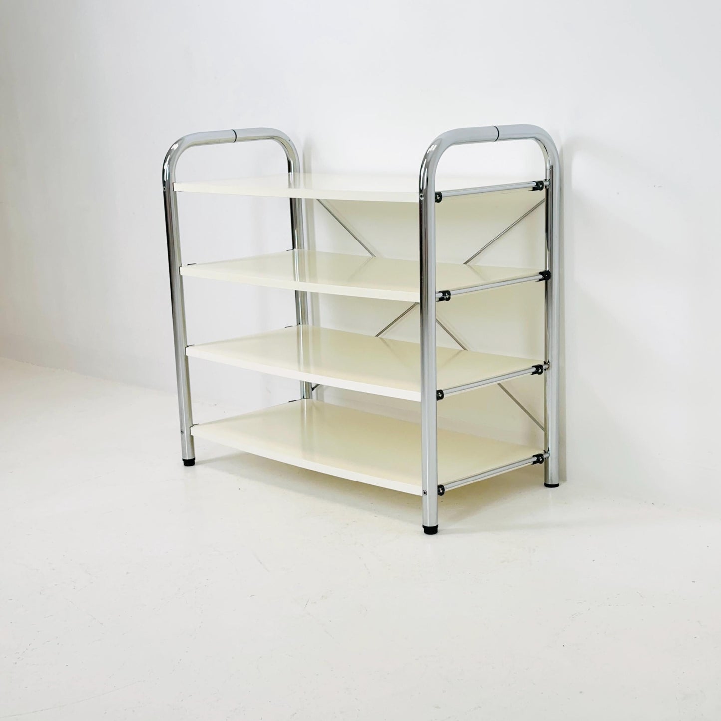 Minimalist white standing shelving system Niklas BY Rutger Andersson for IKEA Sweden 1980s