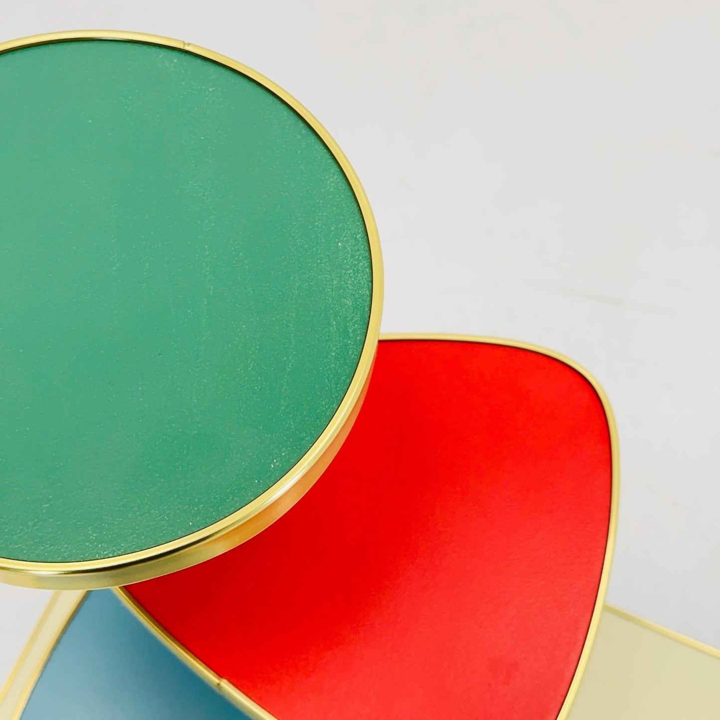 BIG German Plant Stand, Colorful Vintage Mid-Century Minimalist Indoor Plant Stand Side Table Retro flower table
