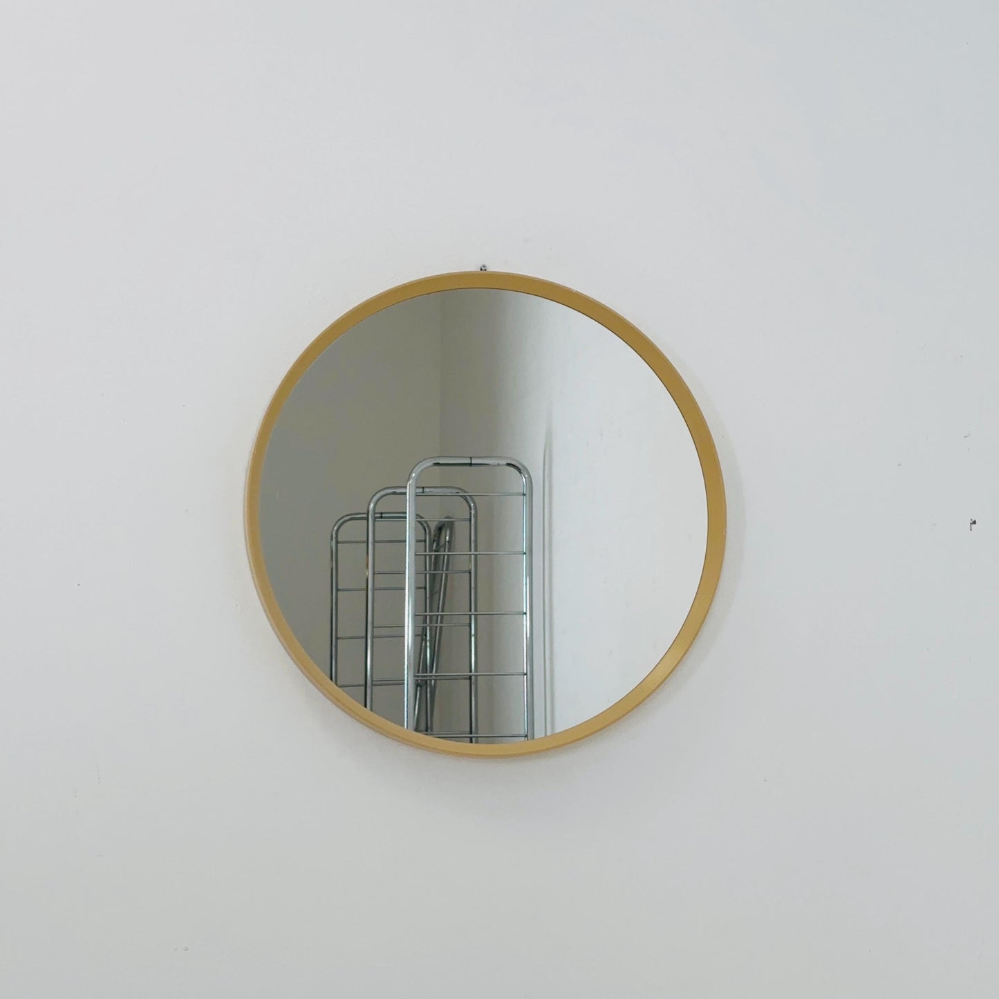 Large Space Age \Mid-Century Round Mirrror, 1970s