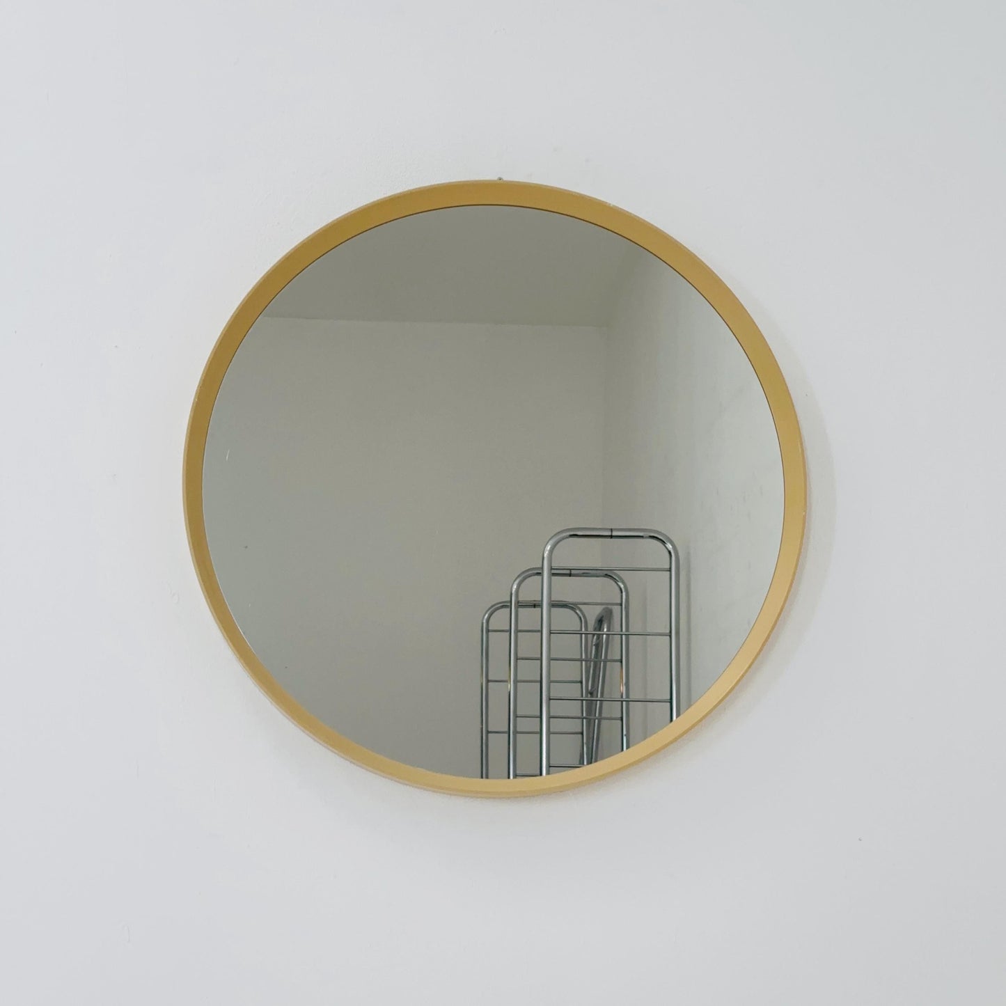 Large Space Age \Mid-Century Round Mirrror, 1970s
