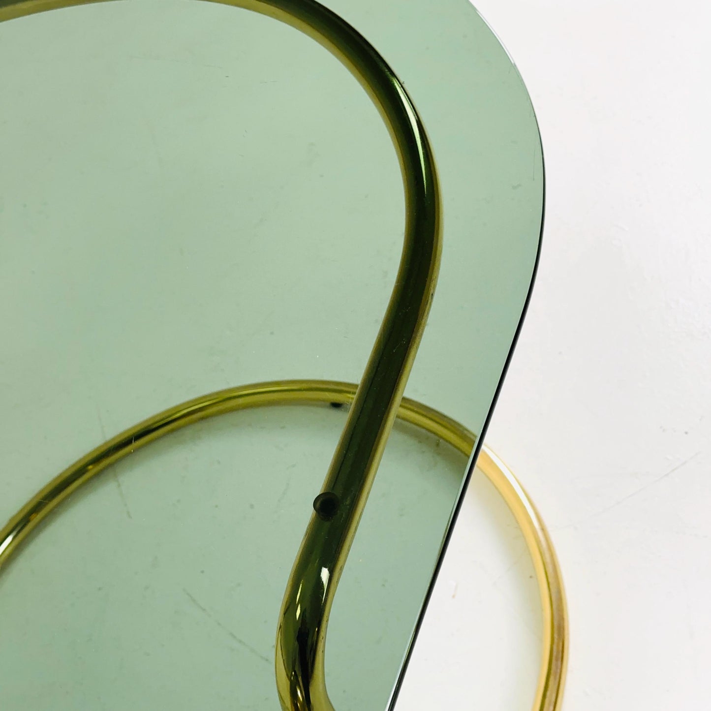 Hollywood Regency Mid-Century Modern Brass Coffee Table with Smoked Glass Top – 1960s,Italy