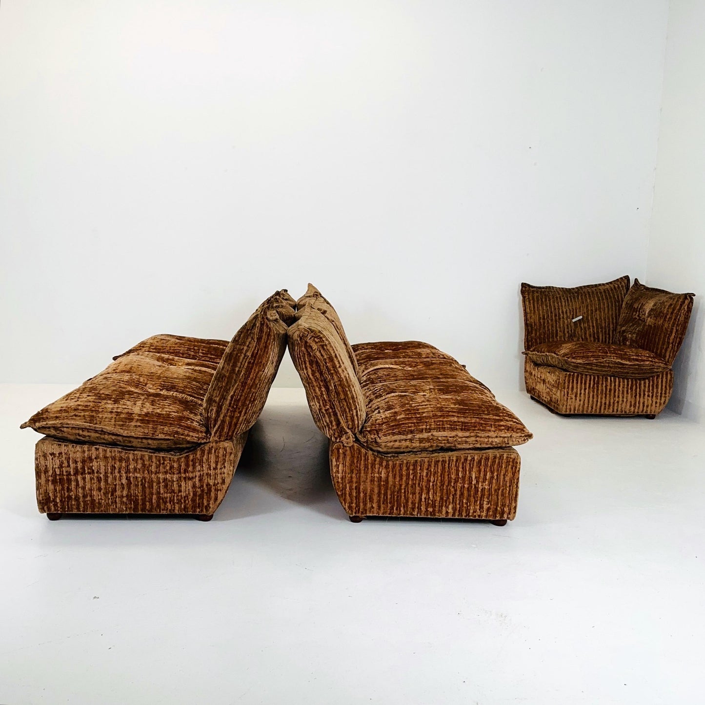 Mid century modular set of 7 / seating group - sofa for Manifattura Italiana 1970s