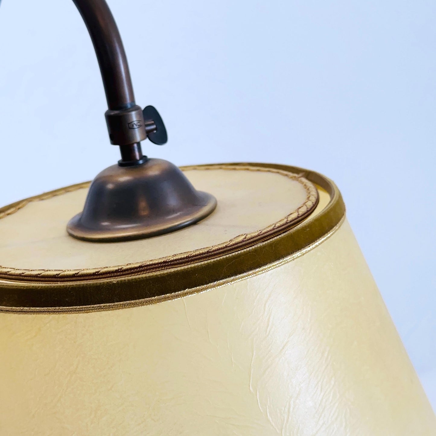 mid century adjustable Brass Column Floor Lamp, Italy 1930s