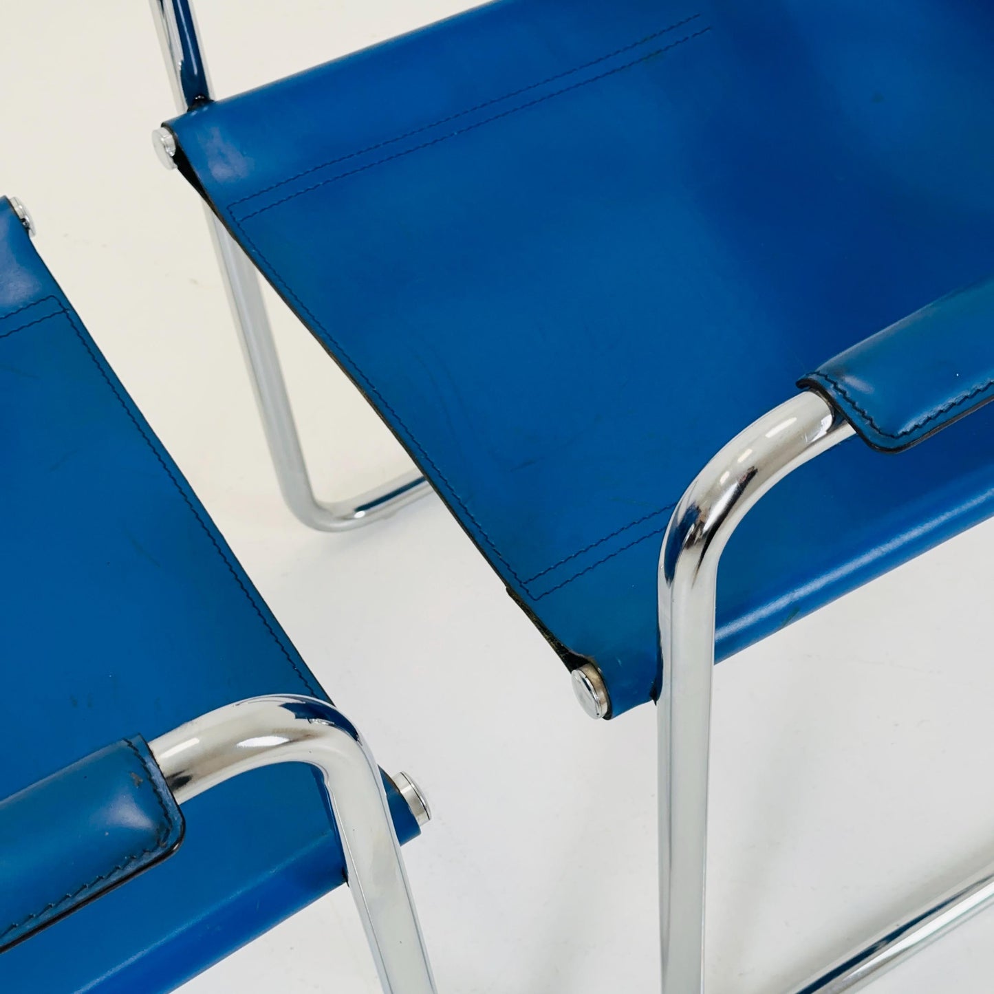 Set of 2 Mid century - bauhaus Visitor armchairs by Mart Stam for Matteo Grassi Italy 1970s