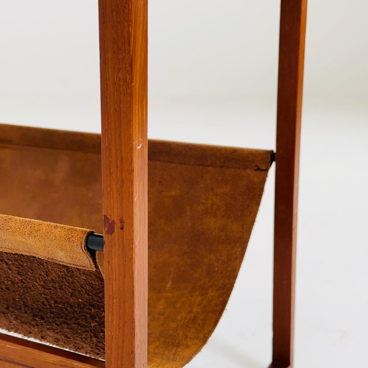Mid century Danish teak magazine rack - side table by Kai Kristiansen for Sika Mobler, 1960s