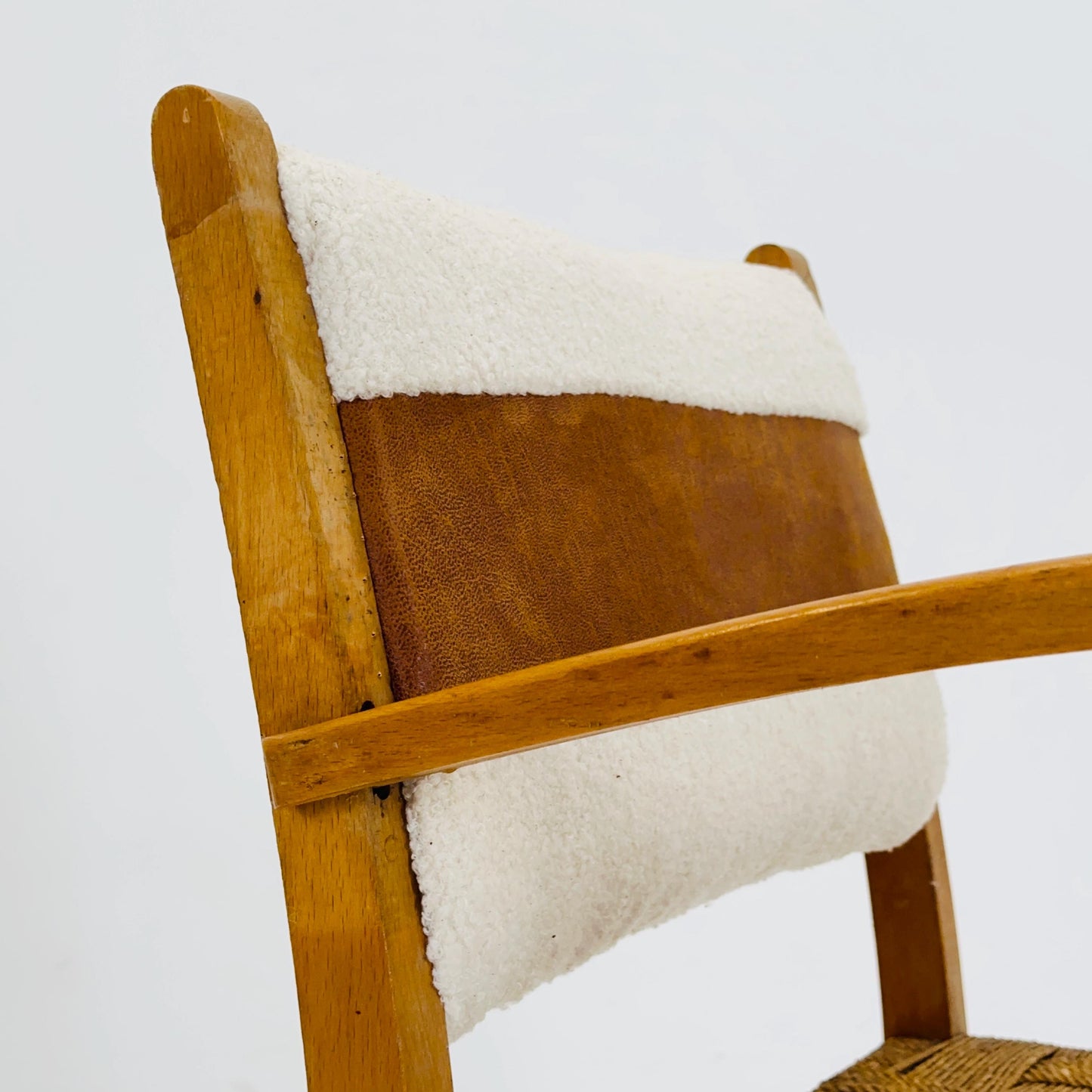 Bauhaus vintage papercord armchair by Ehrich Dieckmann, 1930s