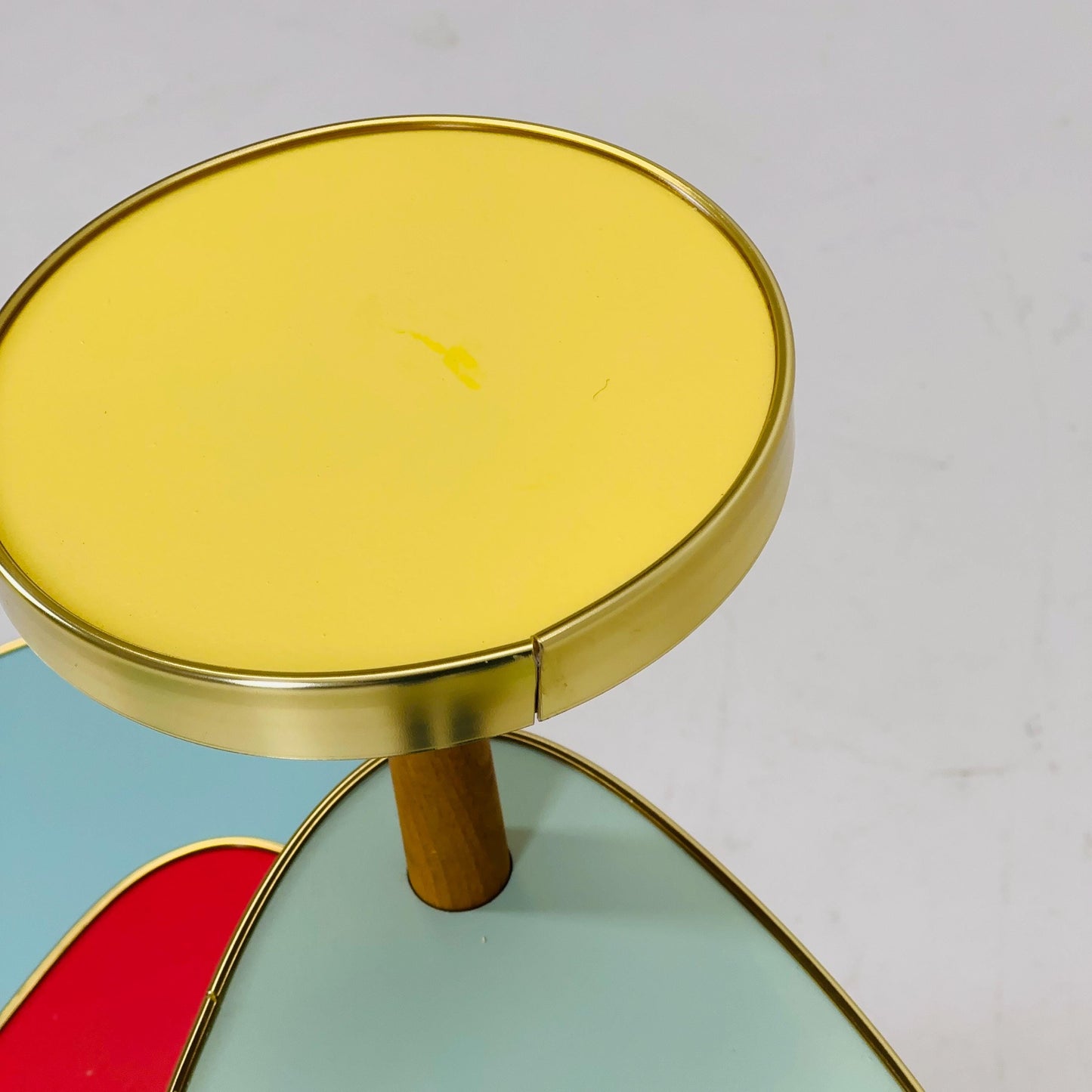 BIG 1950s German Plant Stand, Colorful Vintage Mid-Century Minimalist Indoor Plant Stand Side Table Retro flower table
