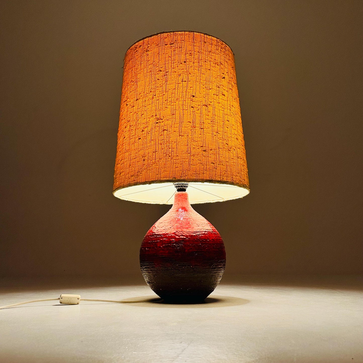 Mid century ceramic handmade floor lamp 1960s Germany