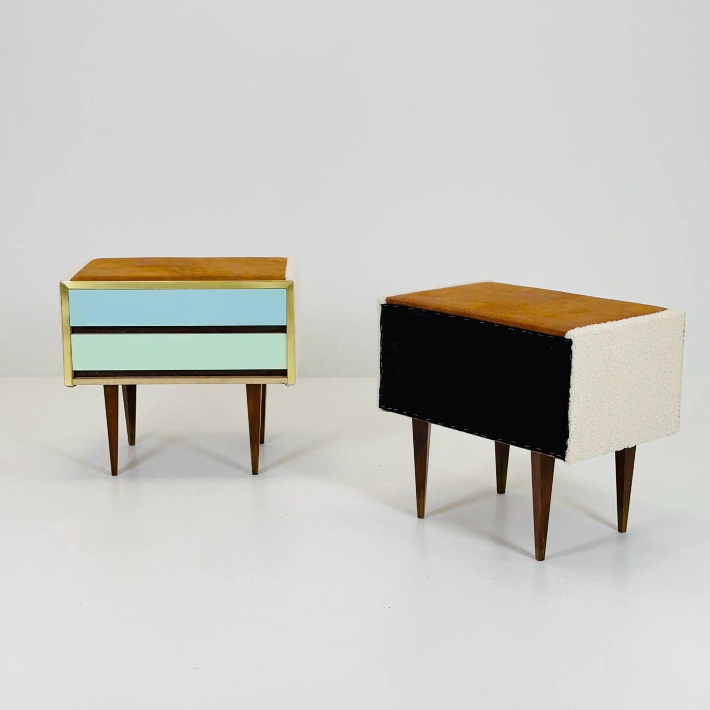 Set of 2 Mid century modern nightstands Germany 1960s