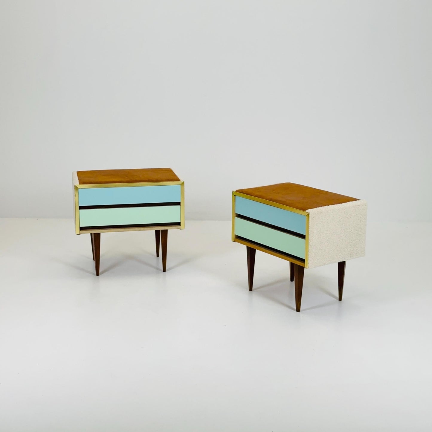 Set of 2 Mid century modern nightstands Germany 1960s