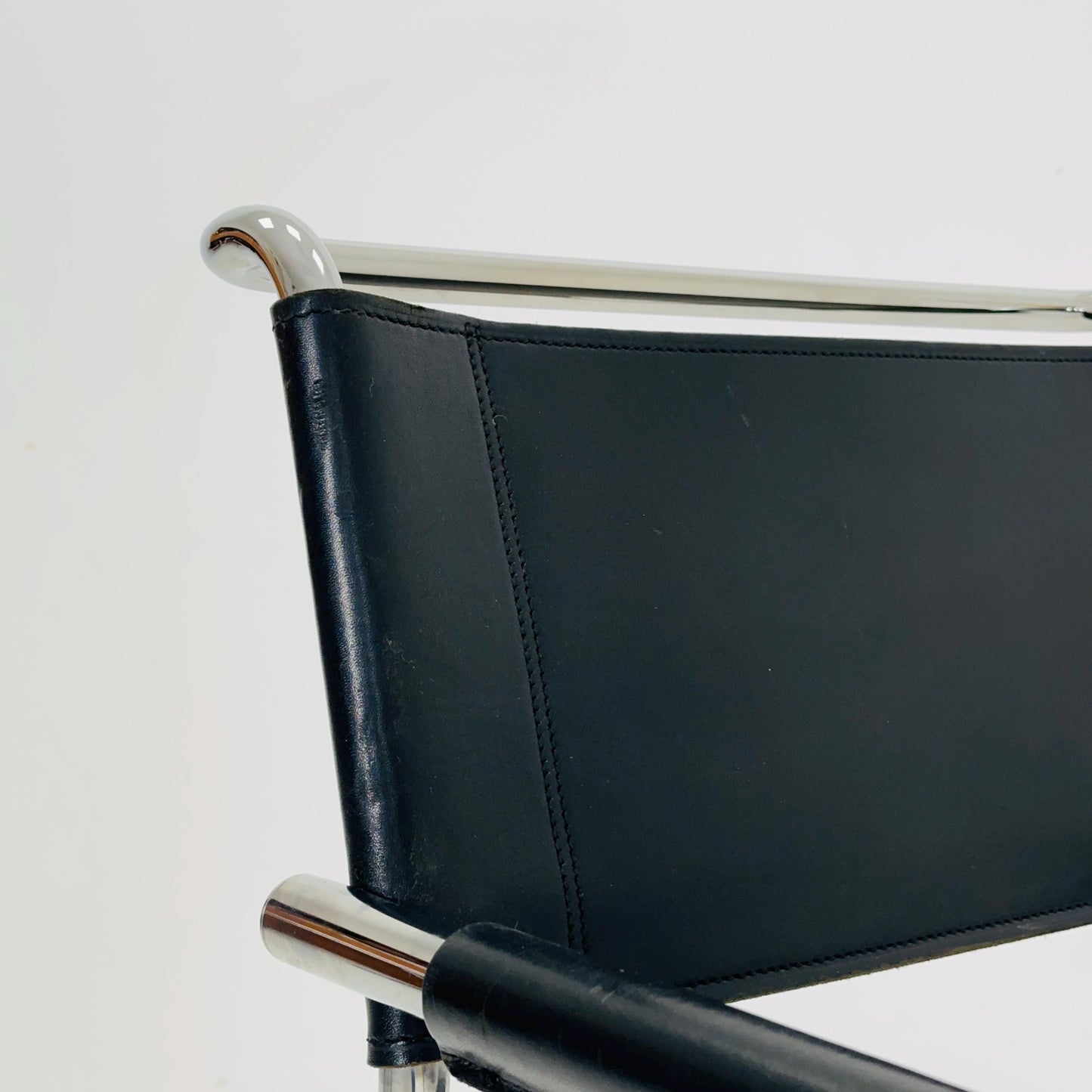 Iconic Black Leather S34 Cantilever Chair by Mart Stam for Thonet ,1980s
