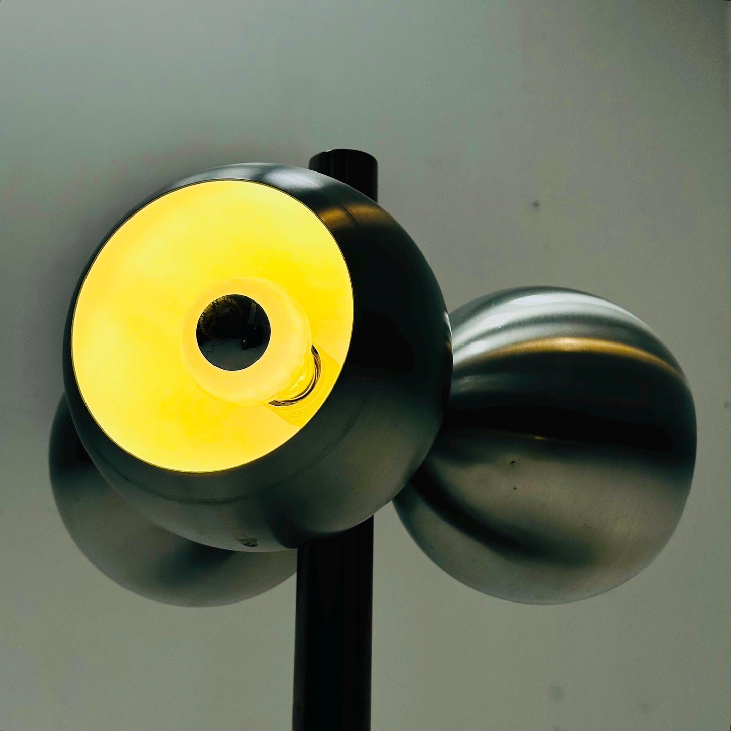 Mid century ufo eyes table lamp by Markolini Italy 1980s