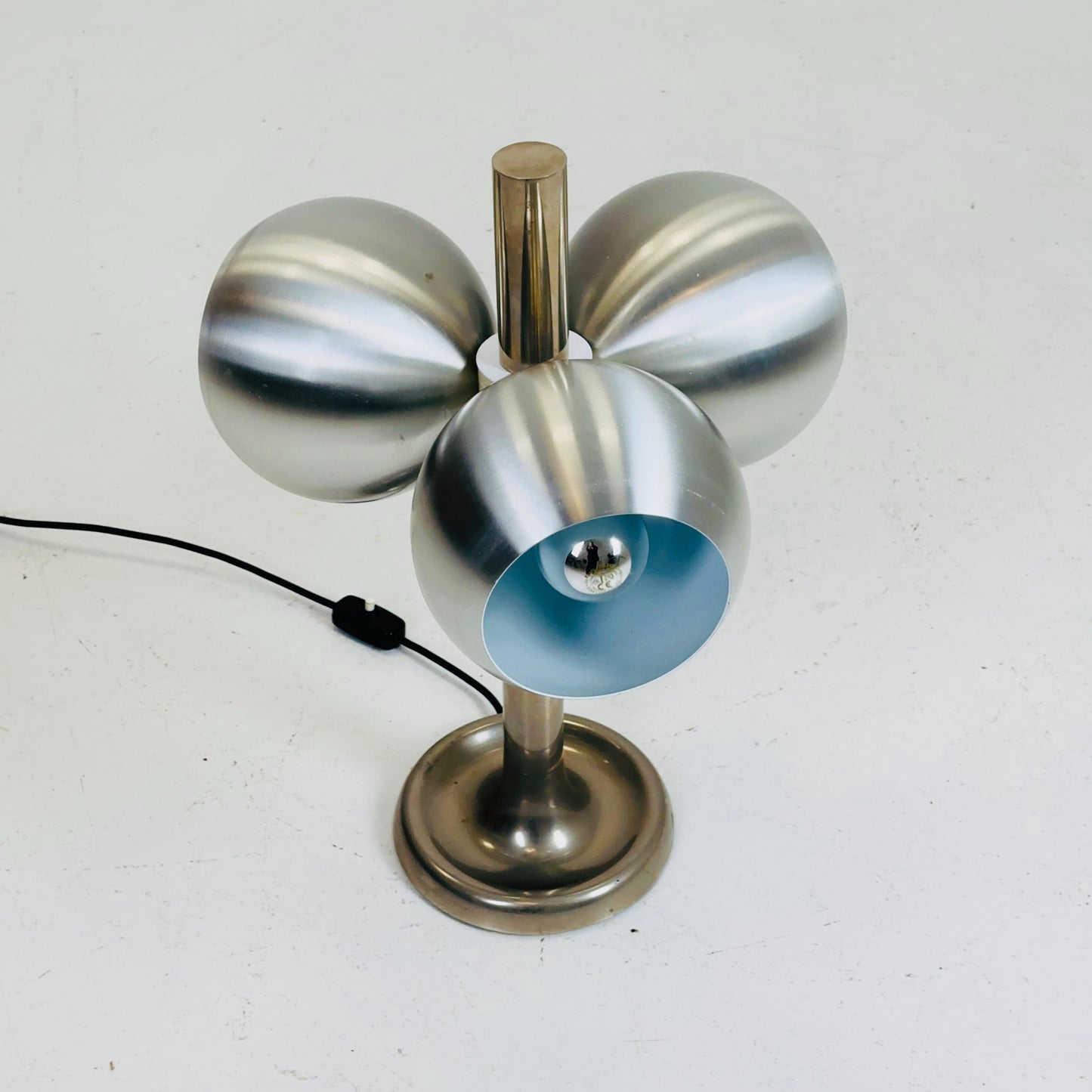 Mid century ufo eyes table lamp by Markolini Italy 1980s
