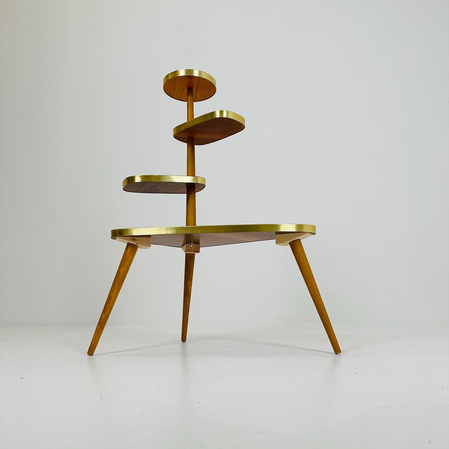 BIG German Plant Stand, Colorful Vintage Mid-Century Minimalist Indoor Plant Stand Side Table Retro flower table