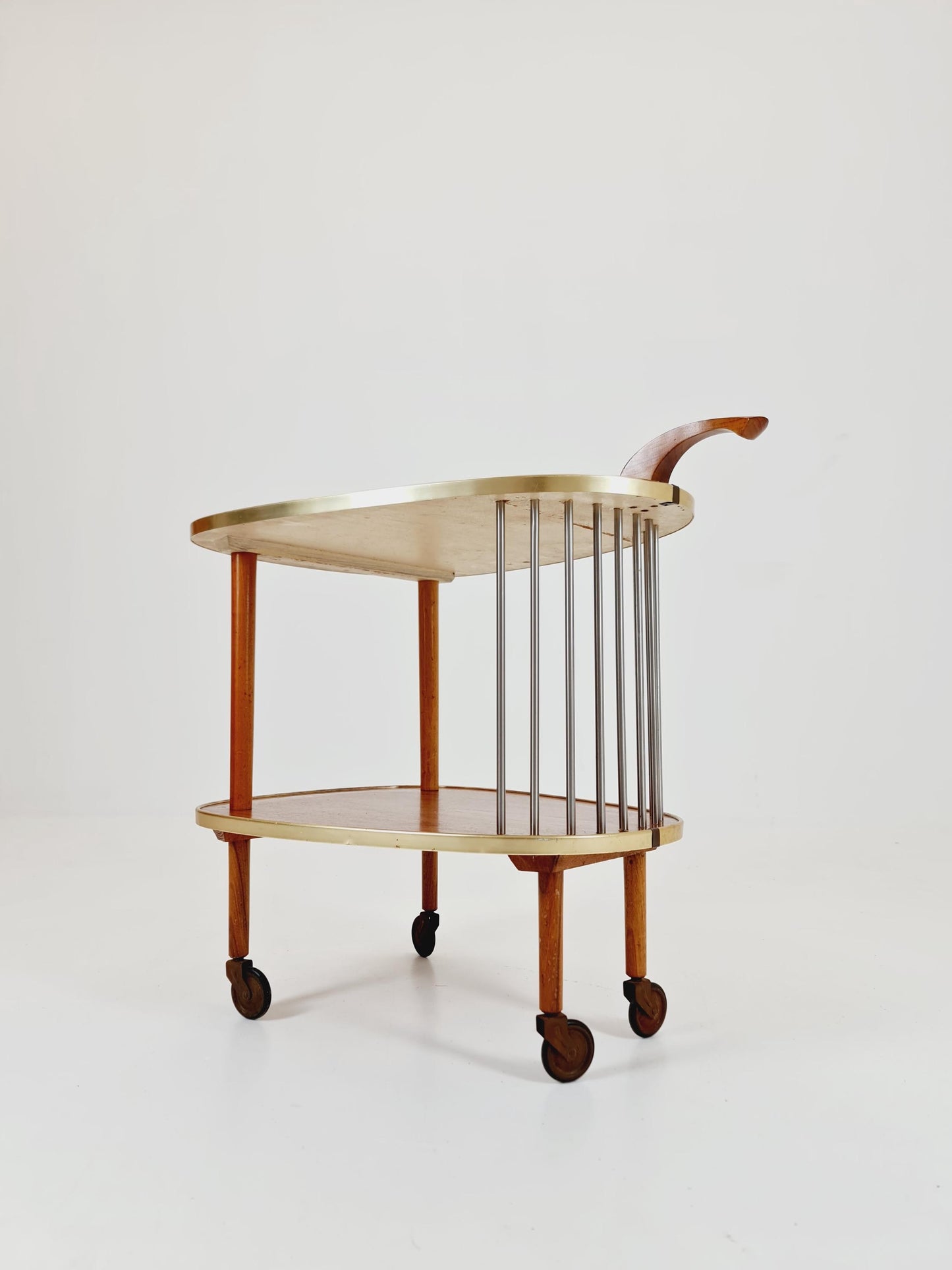 Vintage German mid century trolley bar cart 1950s
