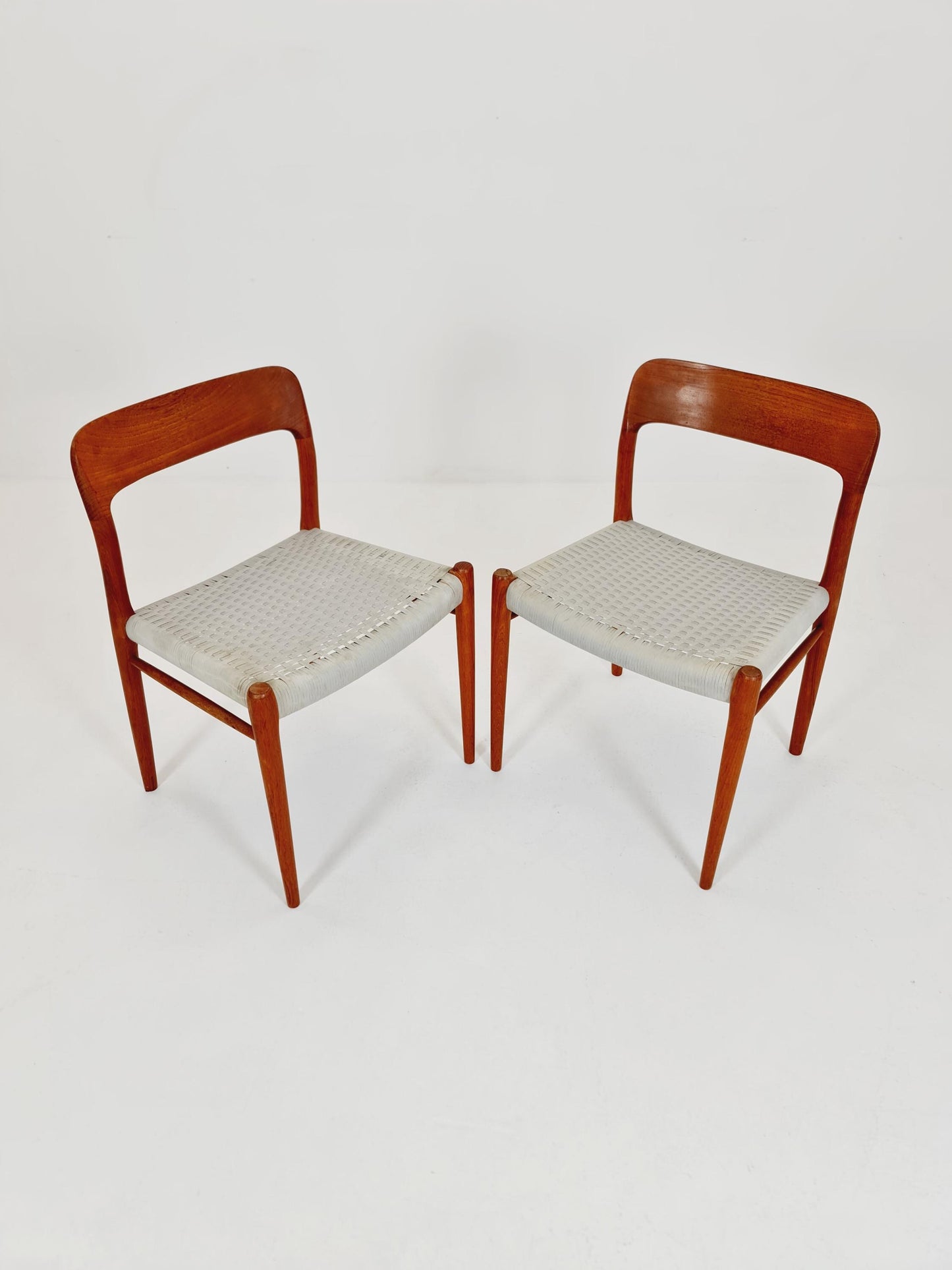 1 of 2 Vintage Danish teak dining charis by Niels Otto Møller Model 77, 1960s,