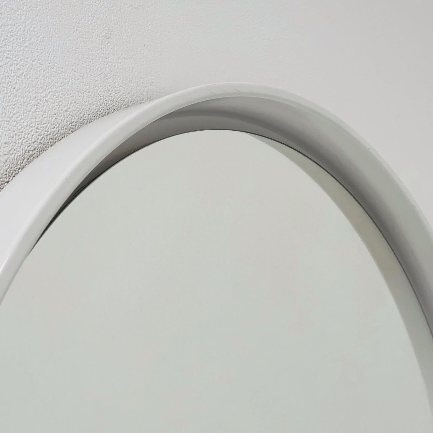 Space age/mid century large plastic frame round mirror 1970s