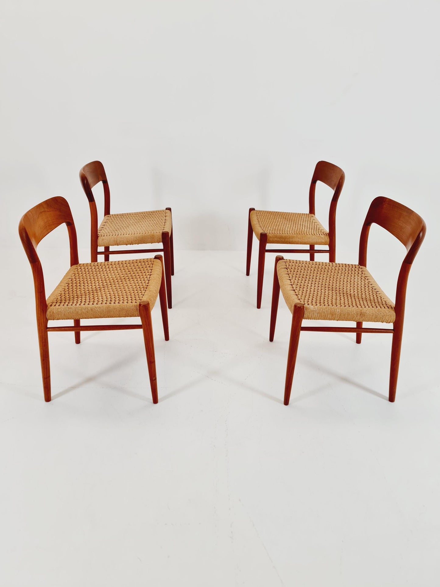MidCentury Danish Teak Dining Chairs Niels O.Moller, 1960s, set of 4