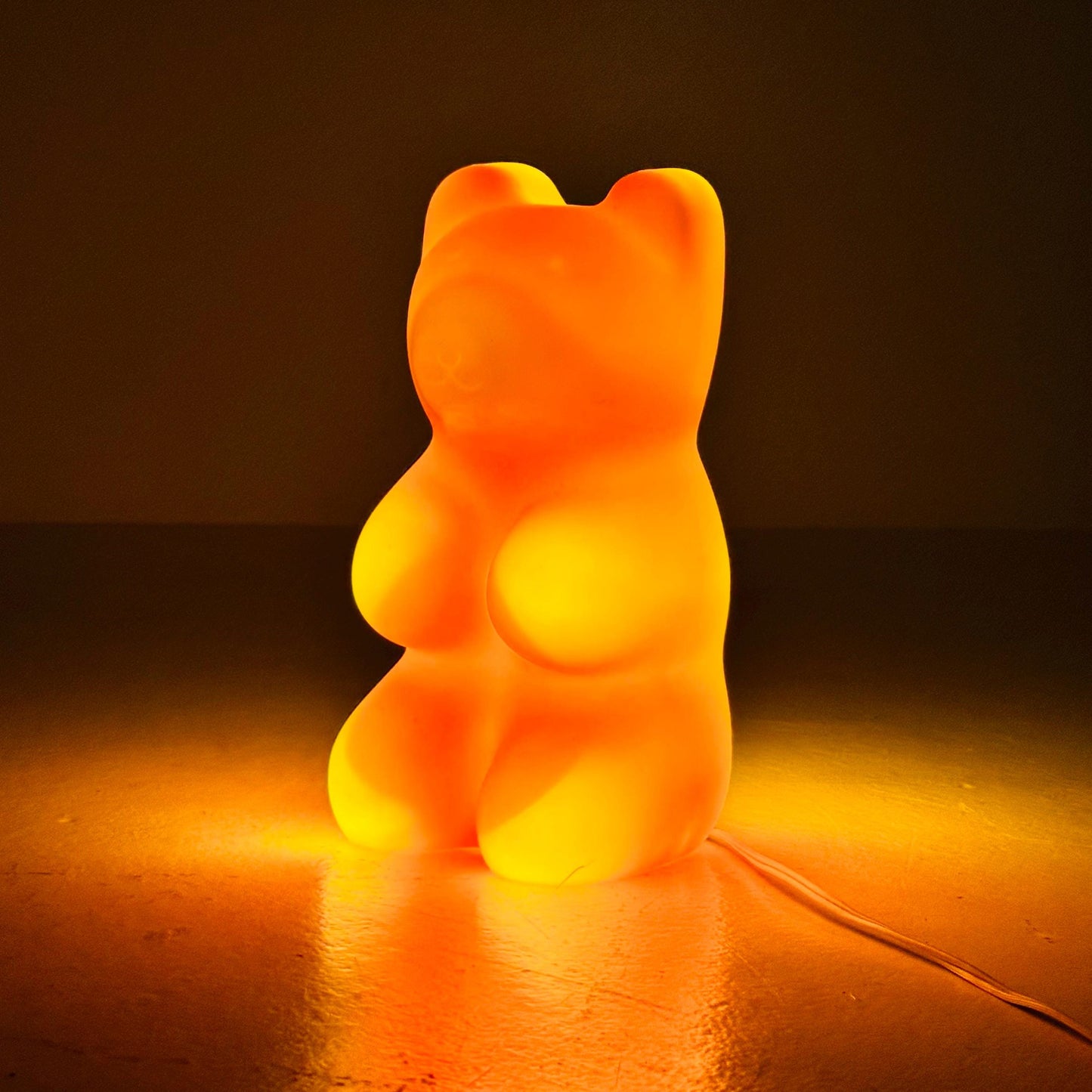 Space age retro teddy bear table lamp by Heico Germany 1980s