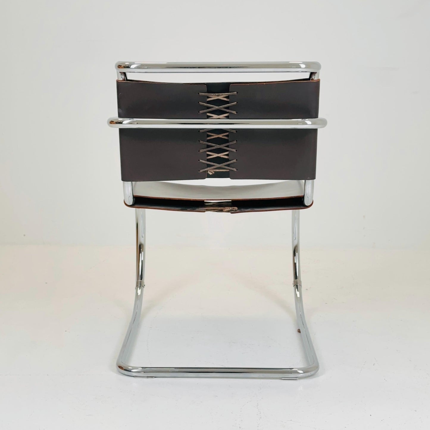 Mid century Bauhaus MR20 armchair by Mies van der Rohe for Knoll USA 1980s