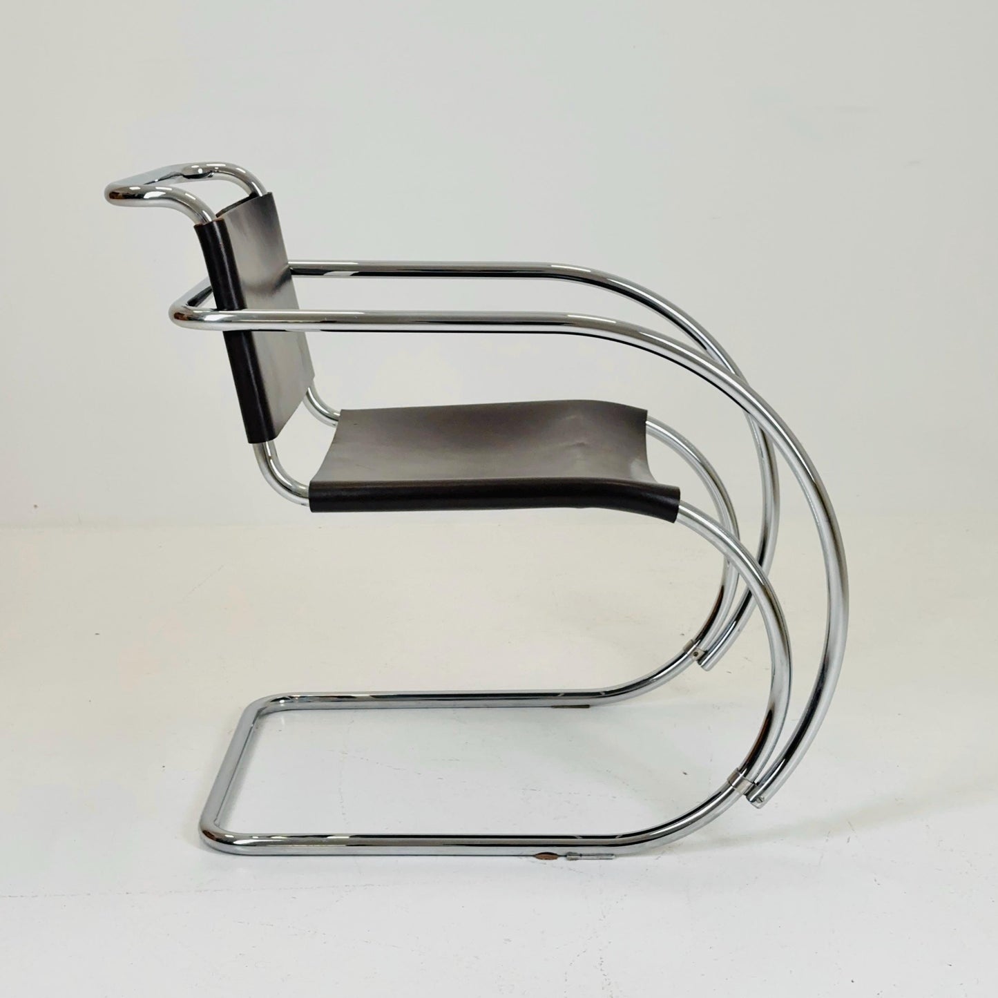 Mid century Bauhaus MR20 armchair by Mies van der Rohe for Knoll USA 1980s