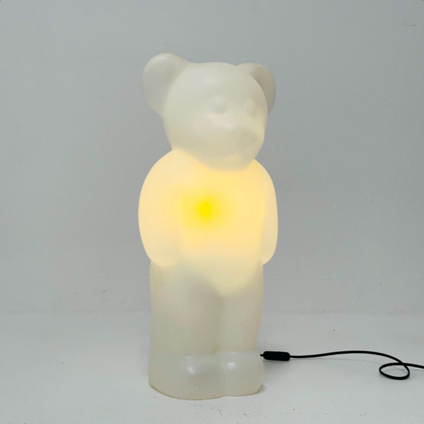 Spaceage rare white Lumibär by Flötotto, Haribo Bear vintage kids Night Lamp 1980S Germany