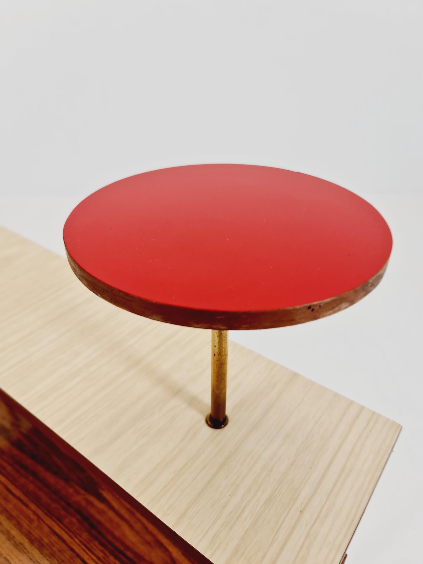Big 1950s German Plant Stand, Colorful Vintage Mid-Century Minimalist Indoor Plant Stand Side Table Retro flower table