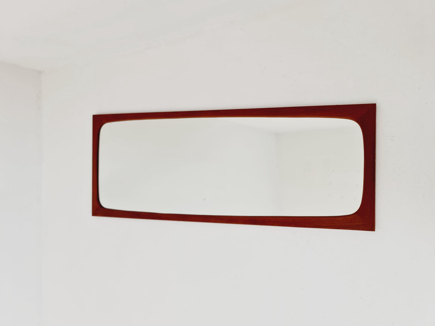 Teak Danish mid-century Modern wall-mounted mirror, 1960s