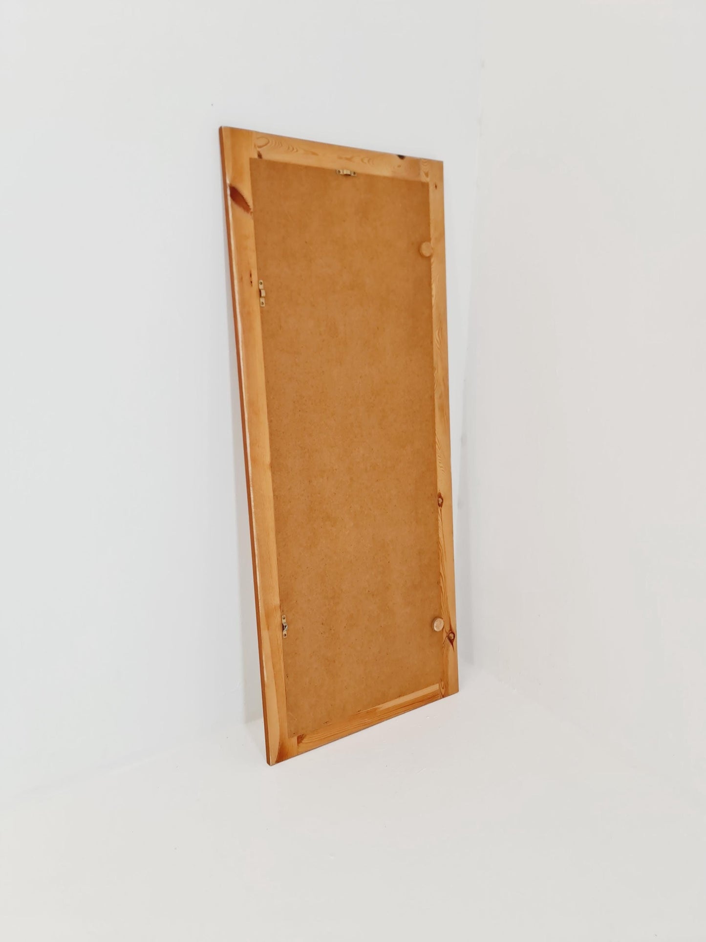 Big Teak Swedish mid-century Modern wall-mounted mirror , 1960s