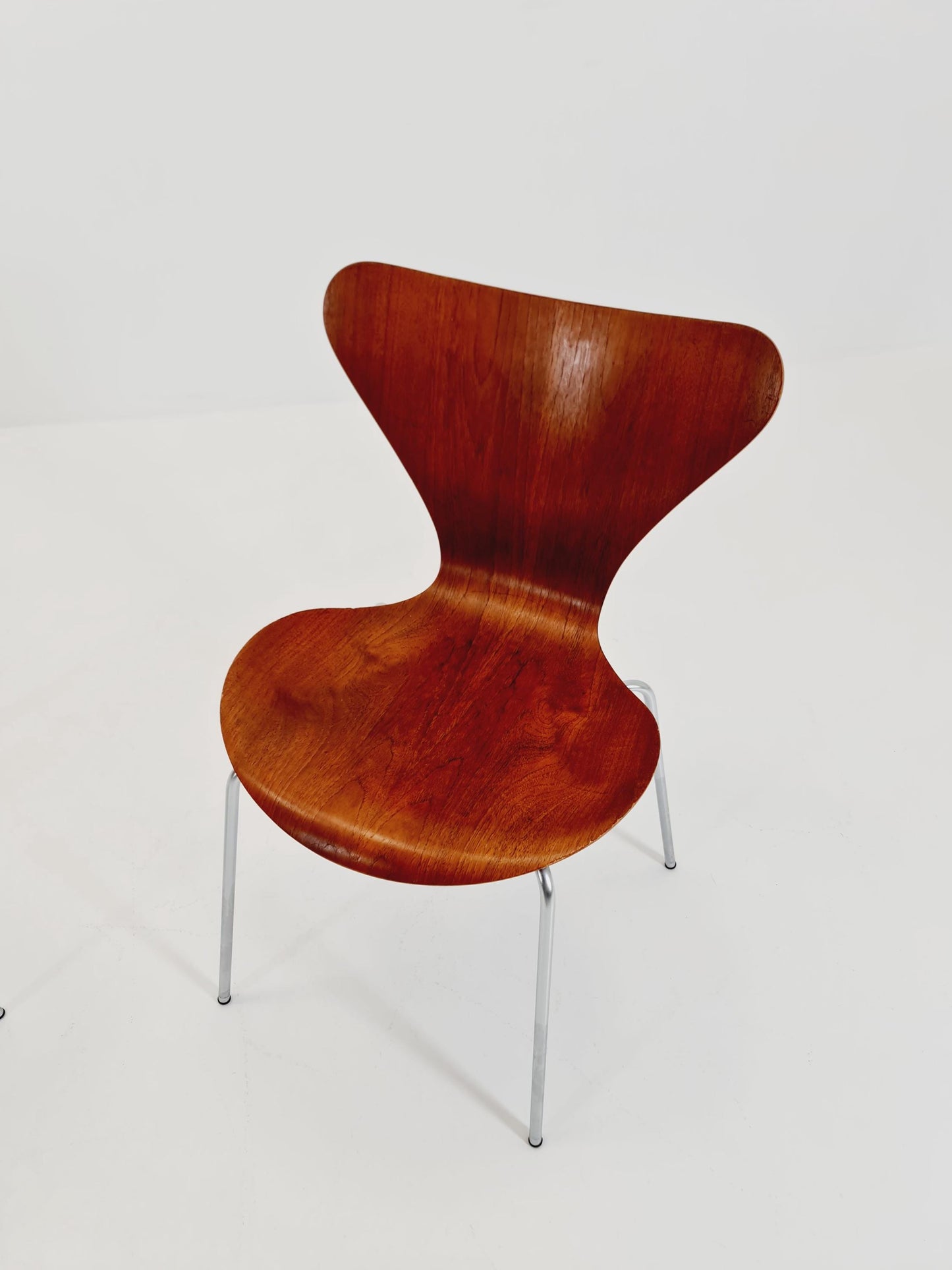 Vintage Teak 3107 Dining Chairs by Arne Jacobsen for Fritz Hansen, 1960s, Set of 2