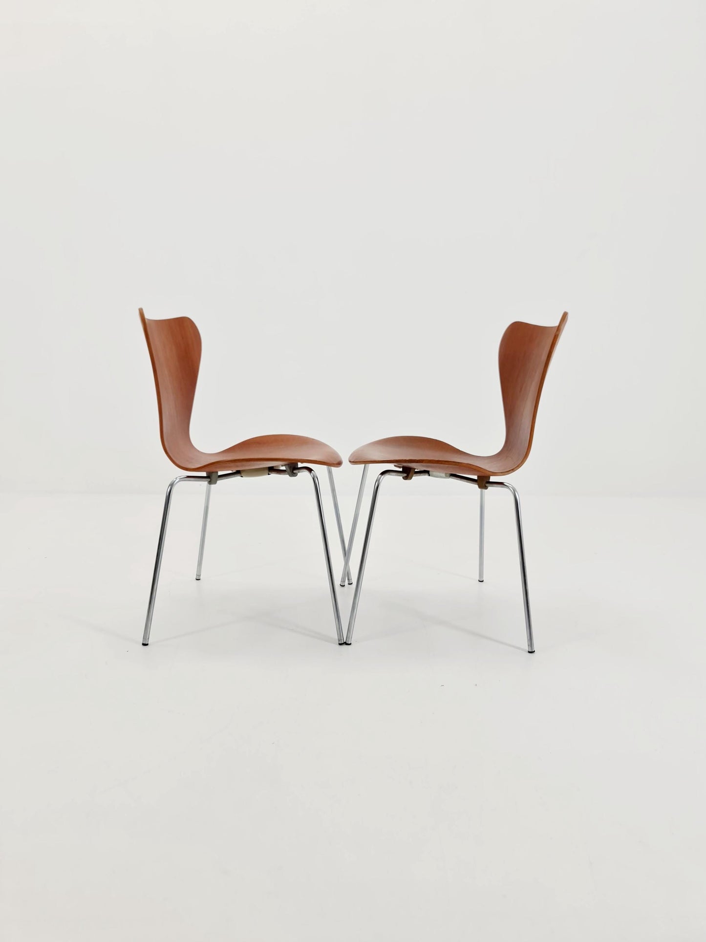 Vintage Teak 3107 Dining Chairs by Arne Jacobsen for Fritz Hansen, 1960s, Set of 2