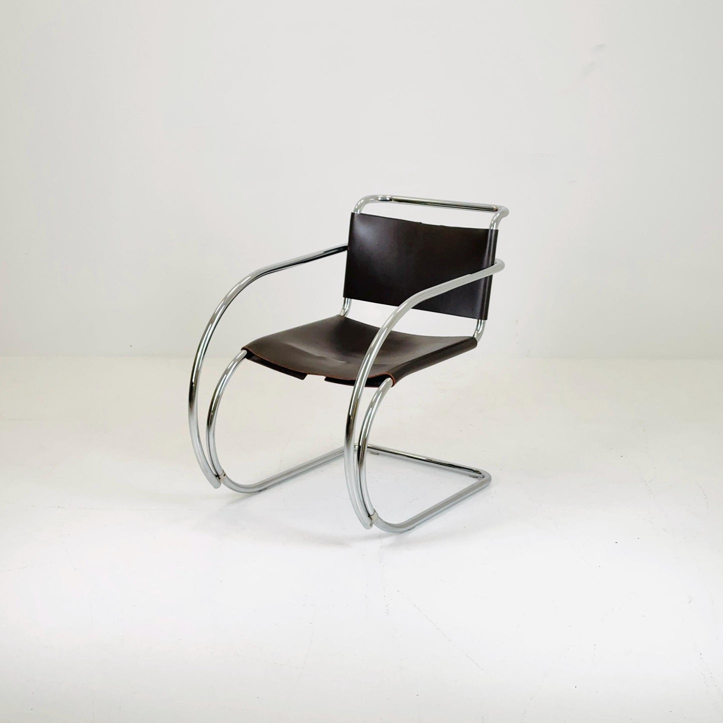 Mid century Bauhaus MR20 armchair by Mies van der Rohe for Knoll USA 1980s