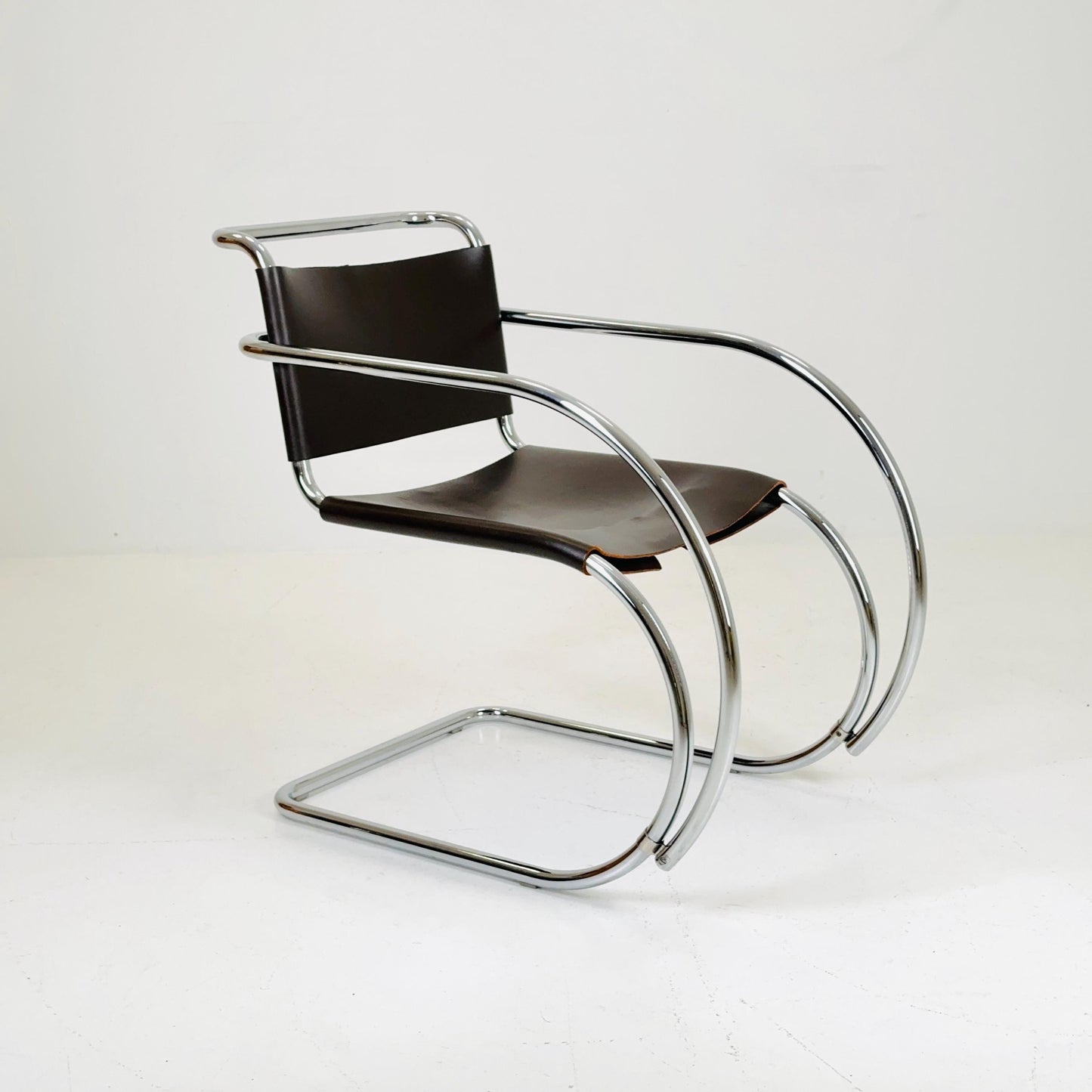 Mid century Bauhaus MR20 armchair by Mies van der Rohe for Knoll USA 1980s