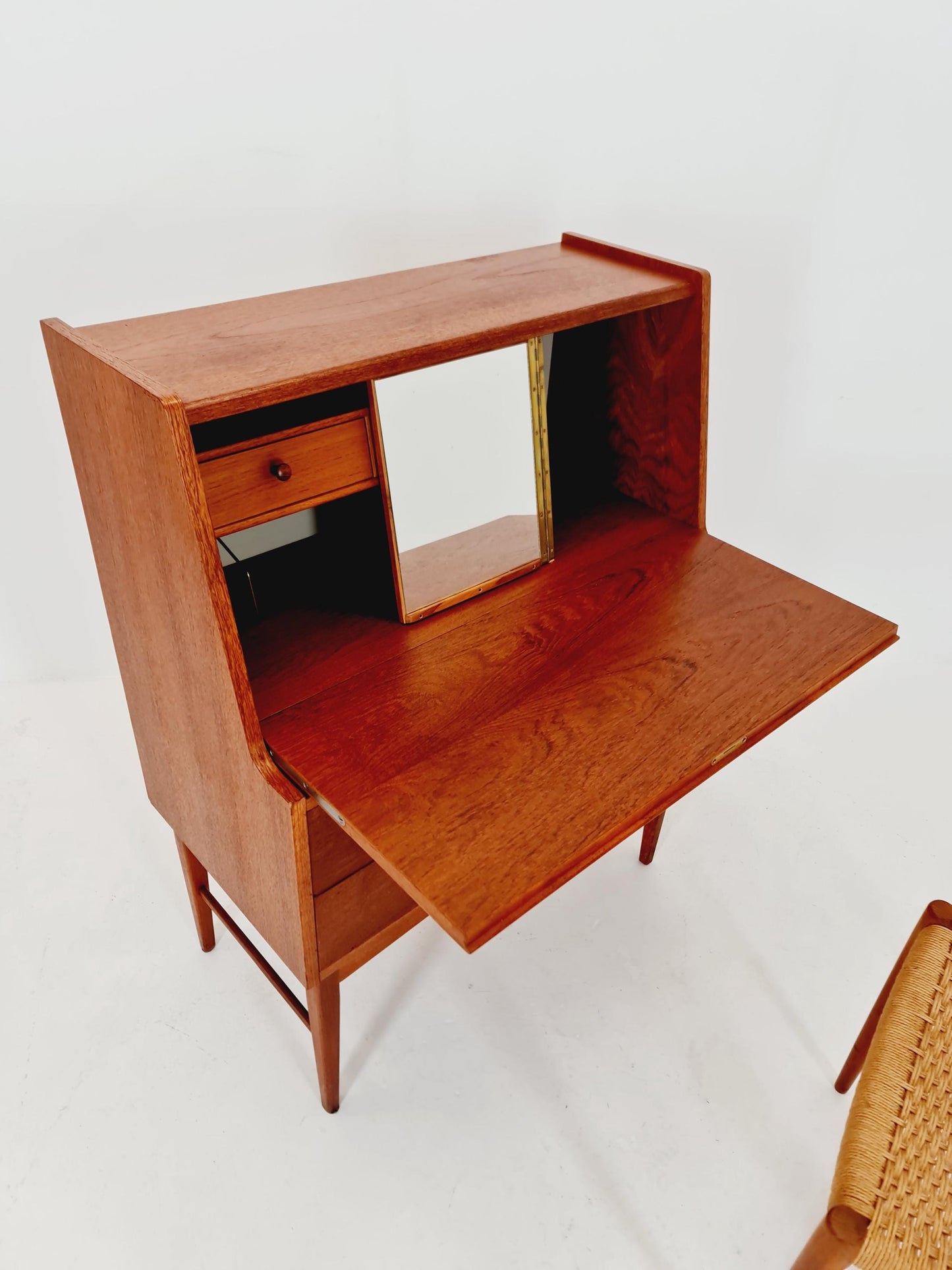 Midcentury Danish vintage teak secretary, vanity /Make up table By Arne Wahl Iversen, 1960s
