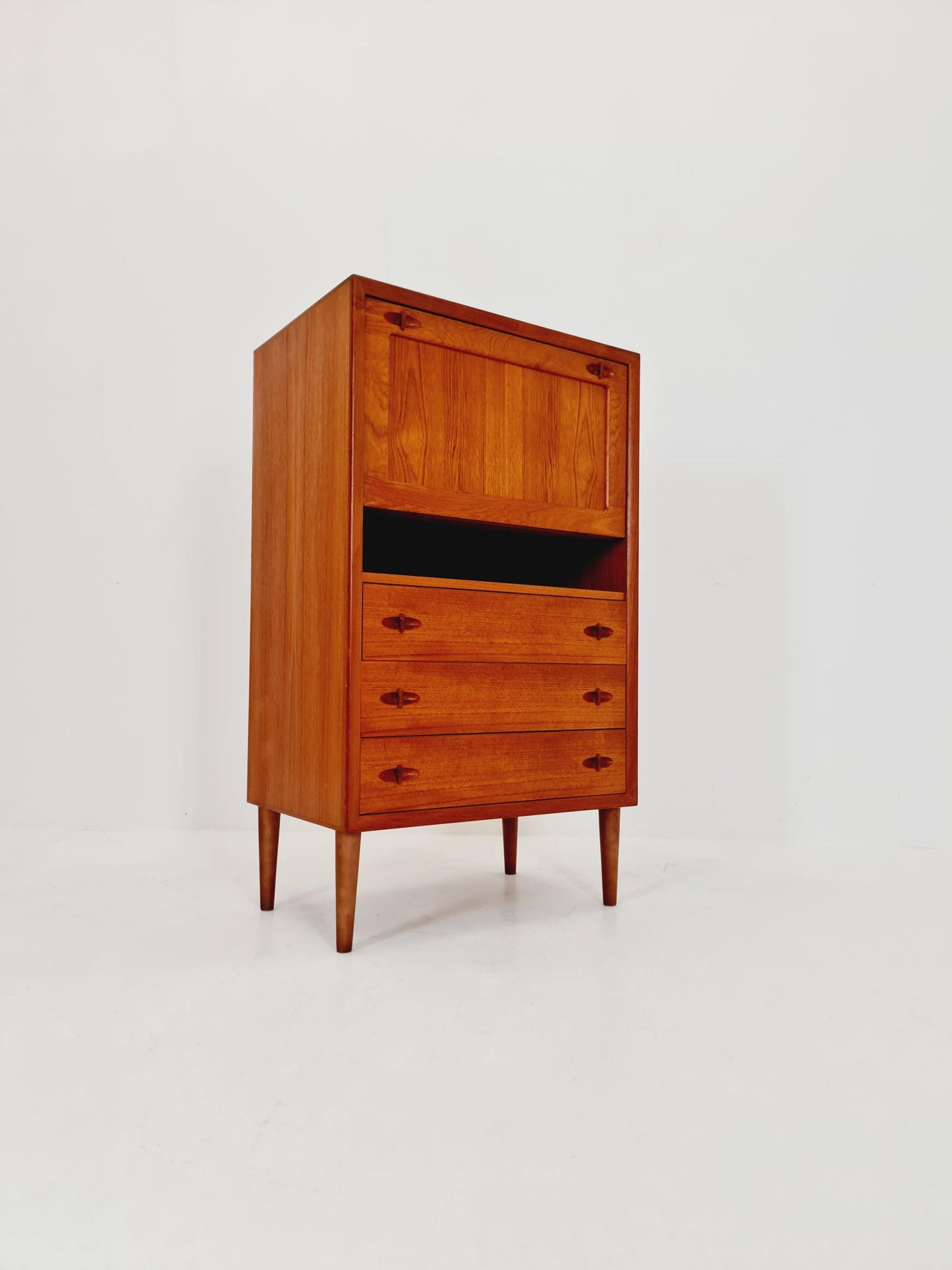 Midcentury Danish chest of drawers Teak , cabinet By Bramin Denmark , 1960s