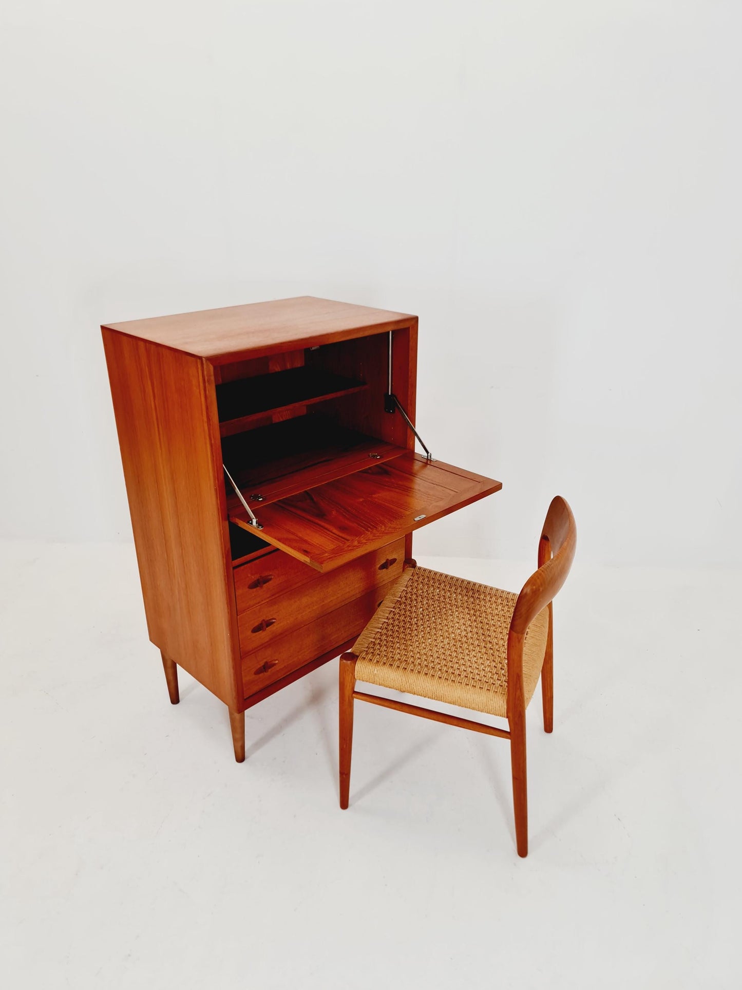 Midcentury Danish chest of drawers Teak , cabinet By Bramin Denmark , 1960s