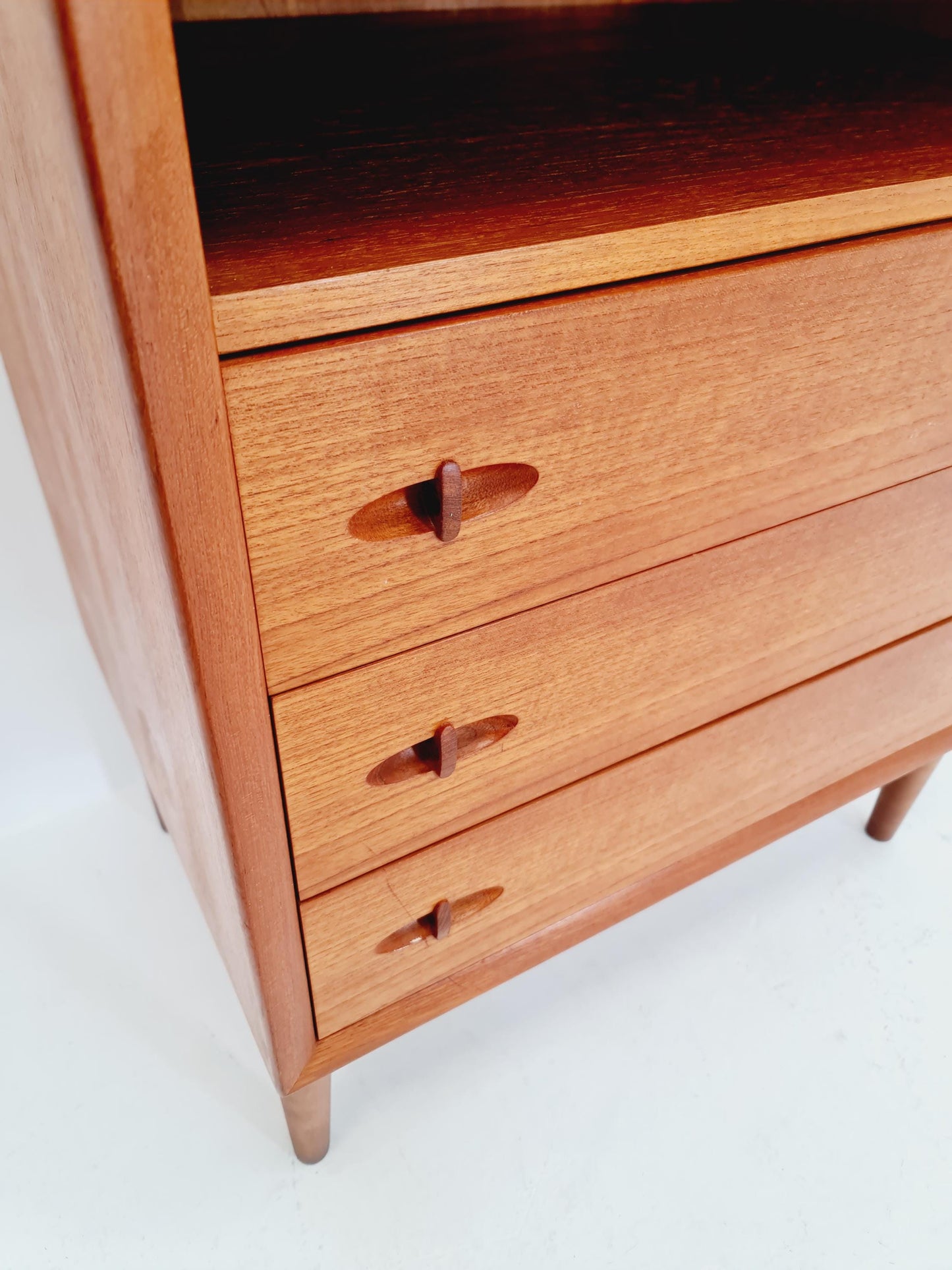 Midcentury Danish chest of drawers Teak , cabinet By Bramin Denmark , 1960s