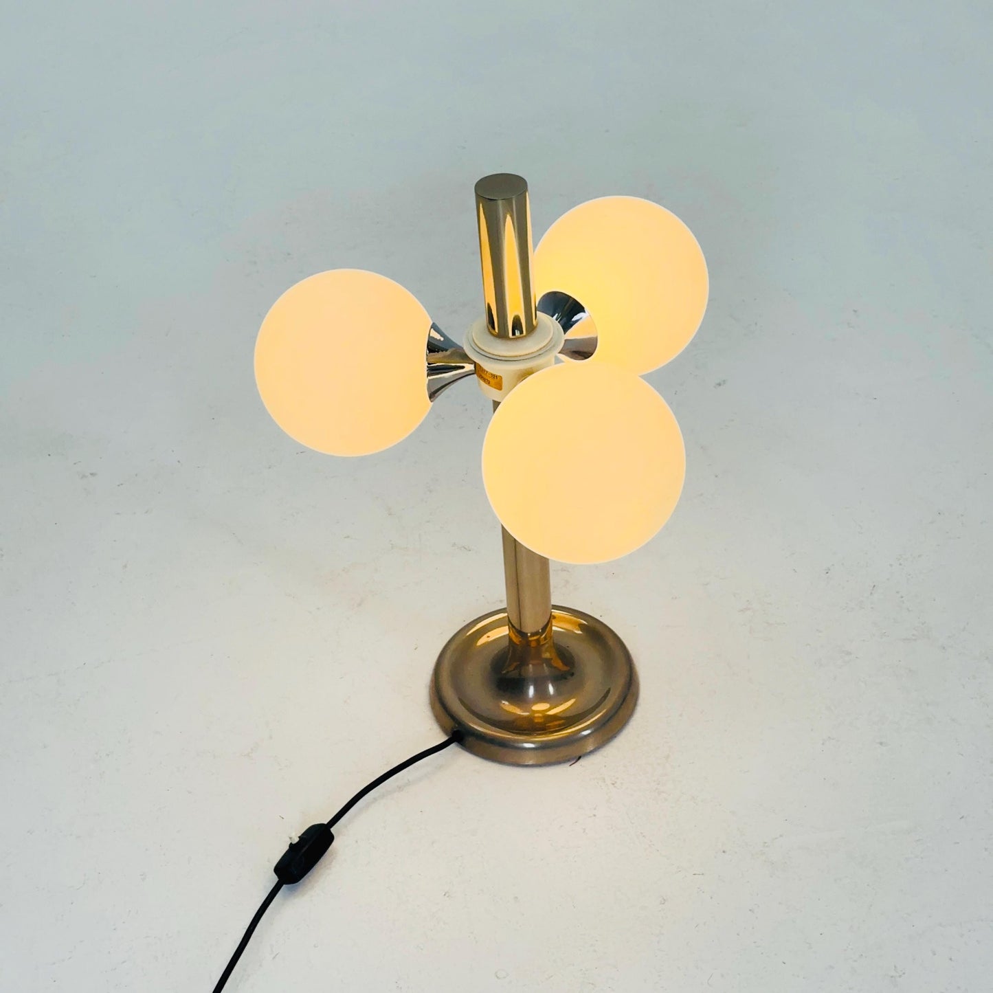 Mid century ufo eyes table lamp by Markolini Italy 1980s