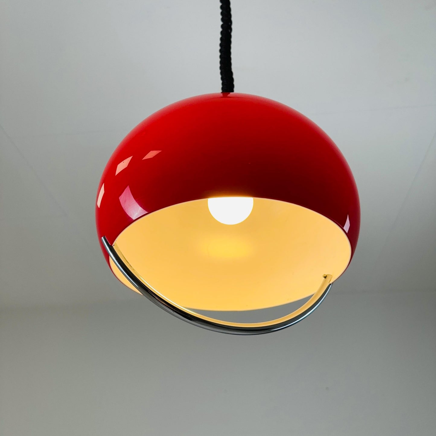 Mid-century Meblo pendant lamp designed by Harvey Guzzini Dijkstra, 1970s