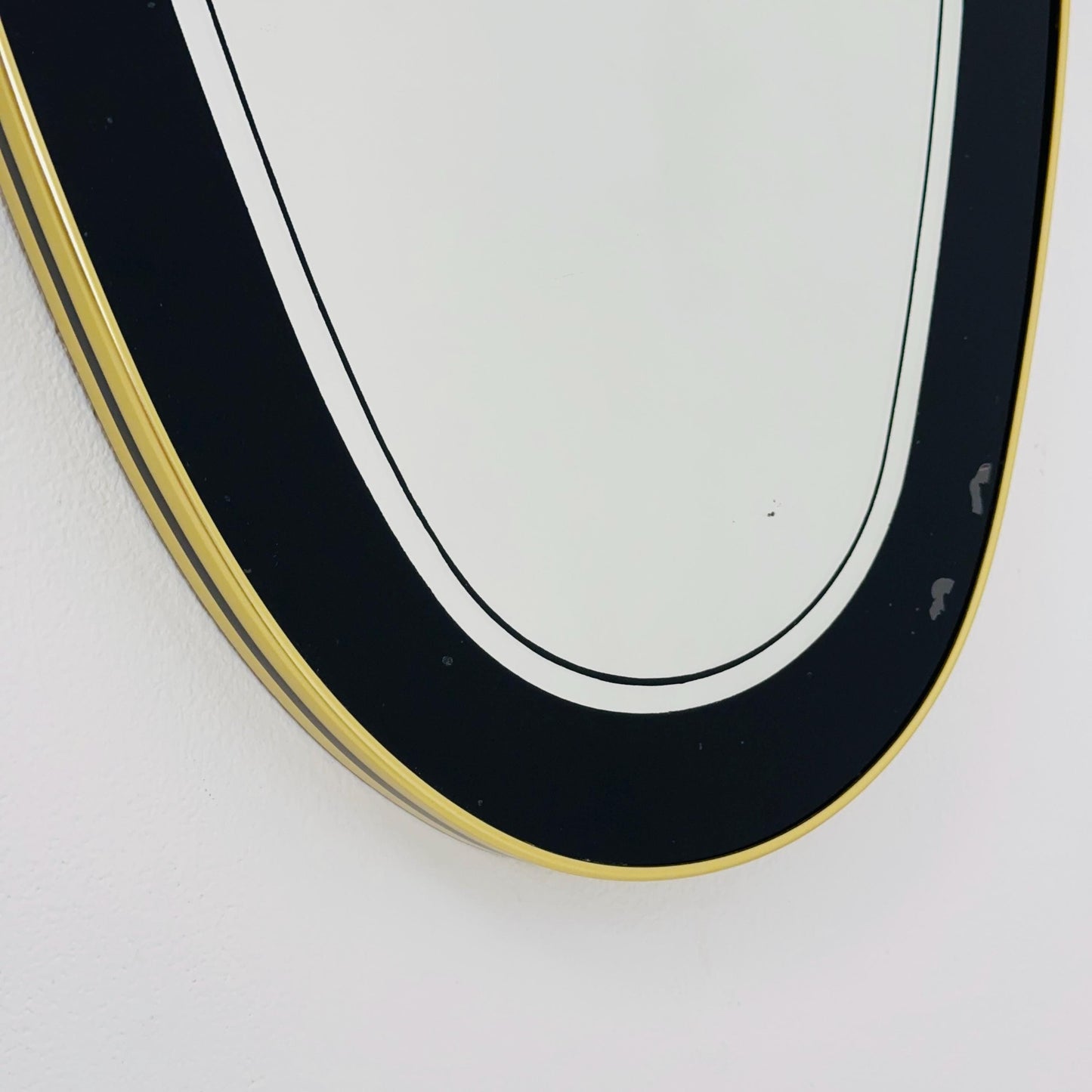 Kristall Mid Century asymmetric wall Mirror by lenzgold Nieren Spiegel - Kidney mirror 1960s rockabilly Germany