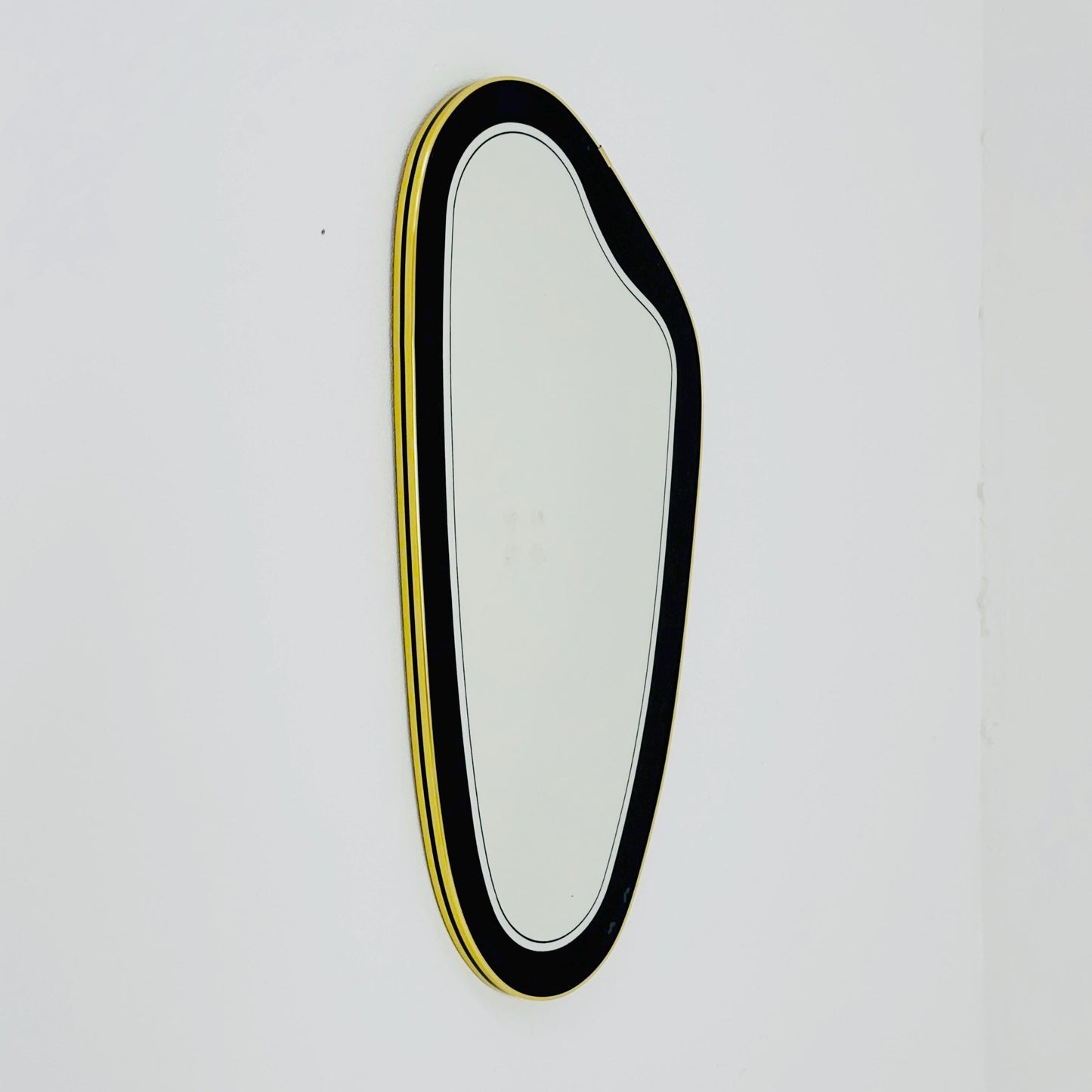 Kristall Mid Century asymmetric wall Mirror by lenzgold Nieren Spiegel - Kidney mirror 1960s rockabilly Germany