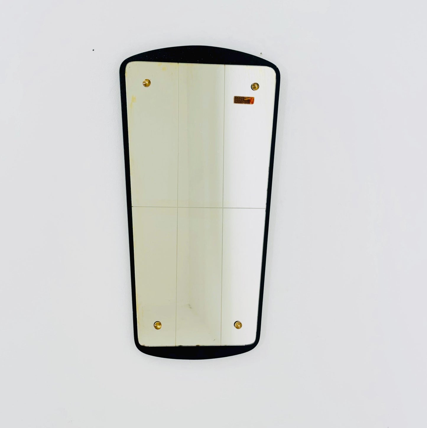 Kristall Mid Century asymmetric wall Mirror by lenzgold Nieren Spiegel - Kidney mirror 1960s rockabilly Germany