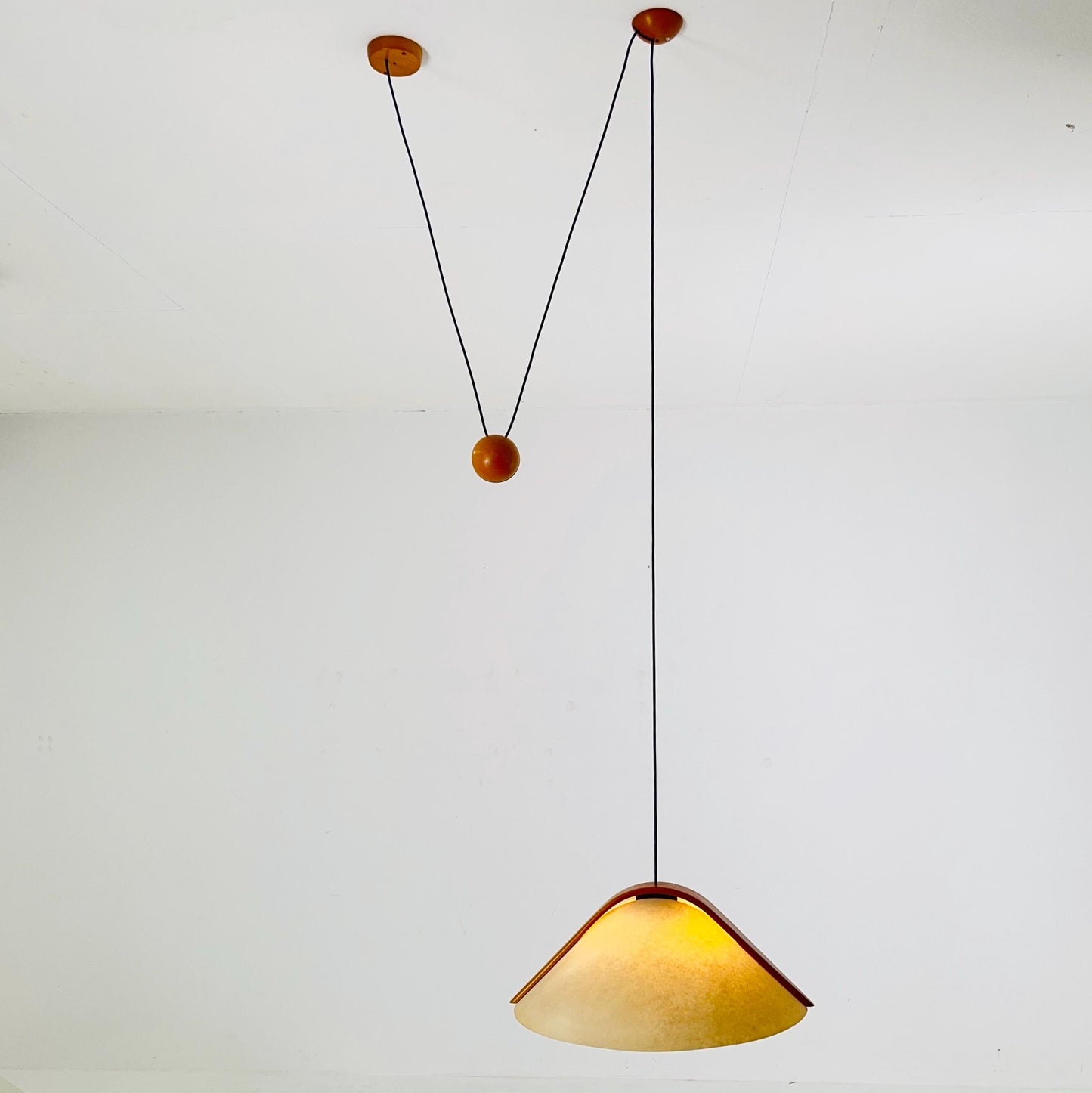 mid century Danish adjustable pendant lamp by DOMUS , 1970S Denmark