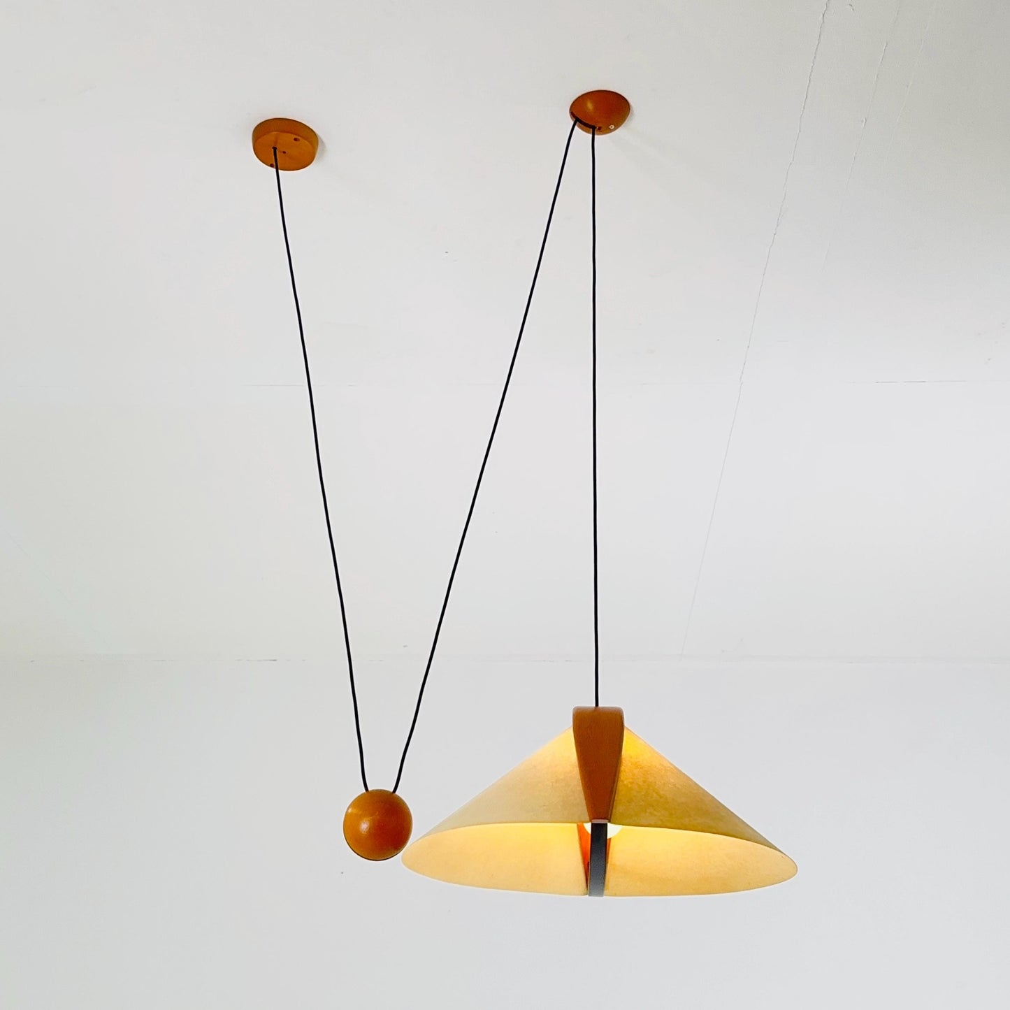mid century Danish adjustable pendant lamp by DOMUS , 1970S Denmark