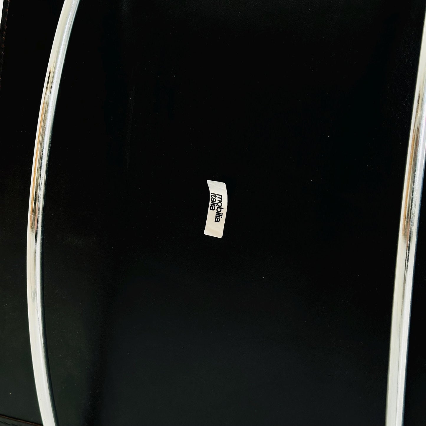 Set of 4 Mid Century S34 armchairs black leather by Mart Stam for Italia Mobilia 1980s