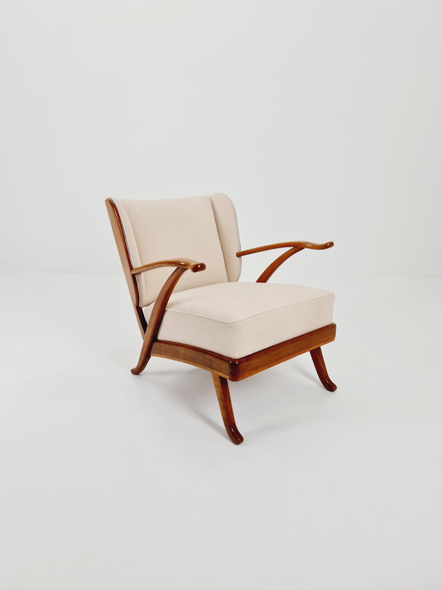 Mid Century lounge chair/ Easy Wing chair by Karl Nothhelfer , 1960s