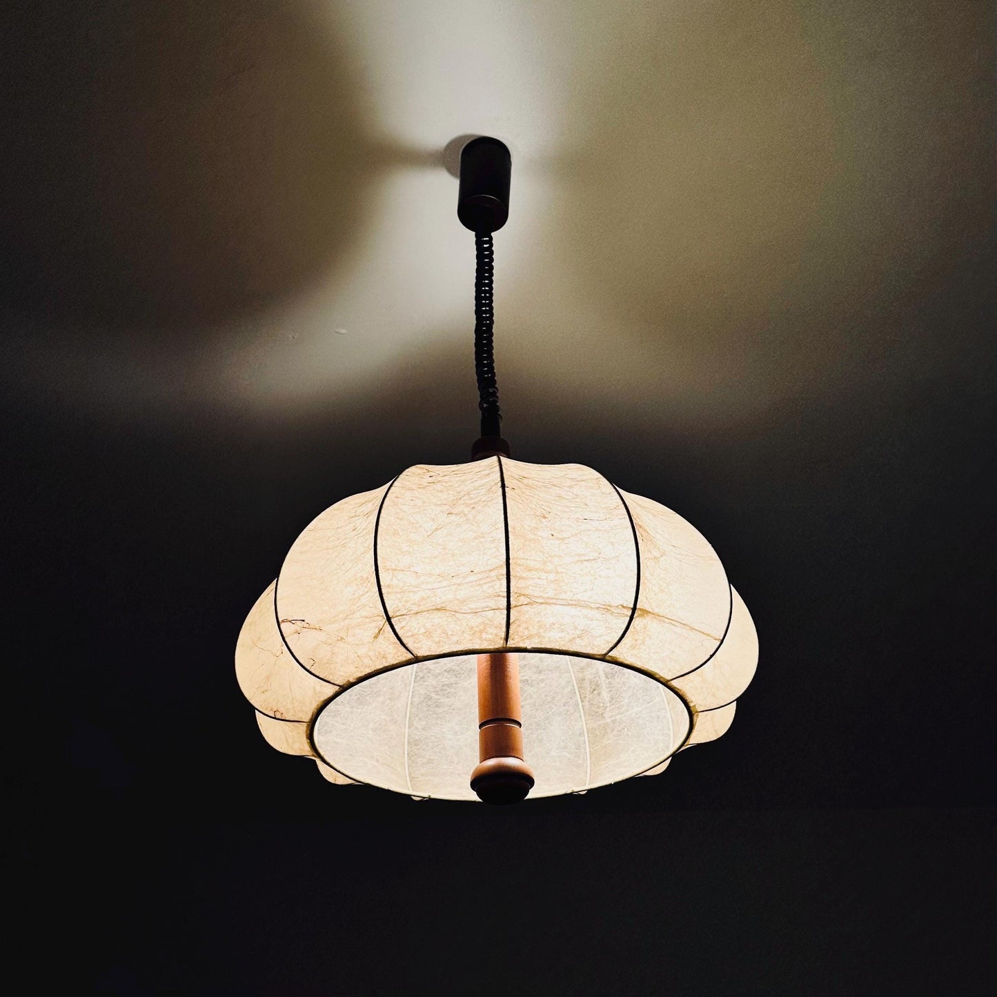 Mid century rare pendant lamp from the Cocoon series Designer Achille & Pier Giacomo Castiglioni Bovezzo (Italy) 1960s