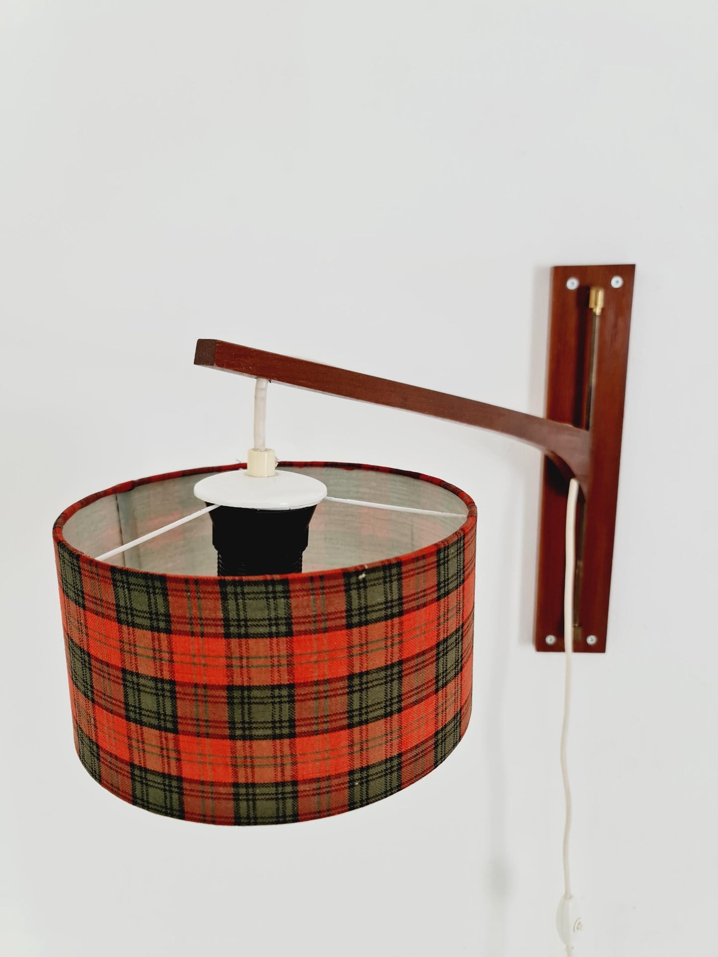 Danish Teak wall Lamp with nice Shade 1960s