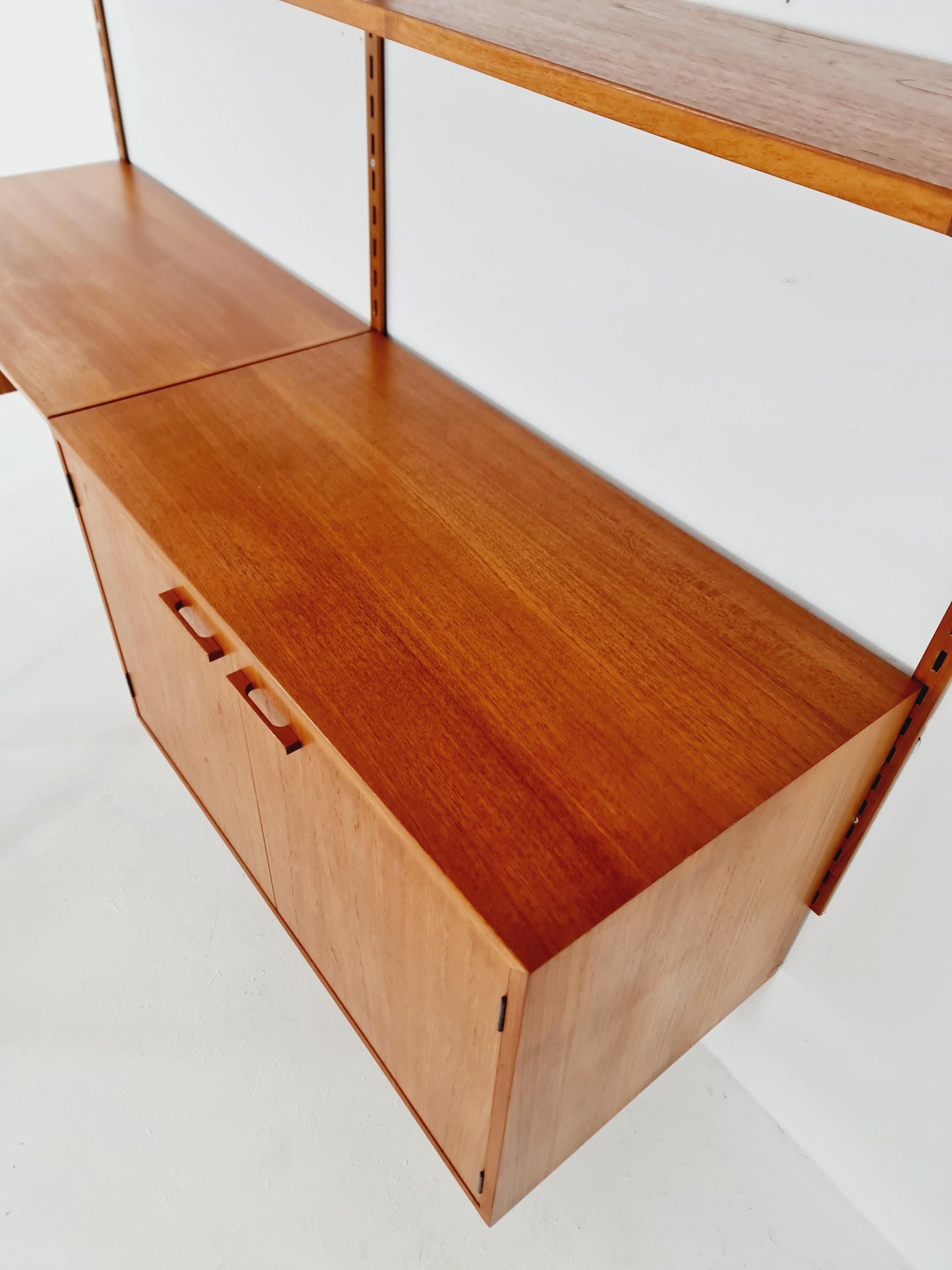 Danish modern modular Teak shelving system by Kai kristansen for FH Möbel , Denmark, 1960s