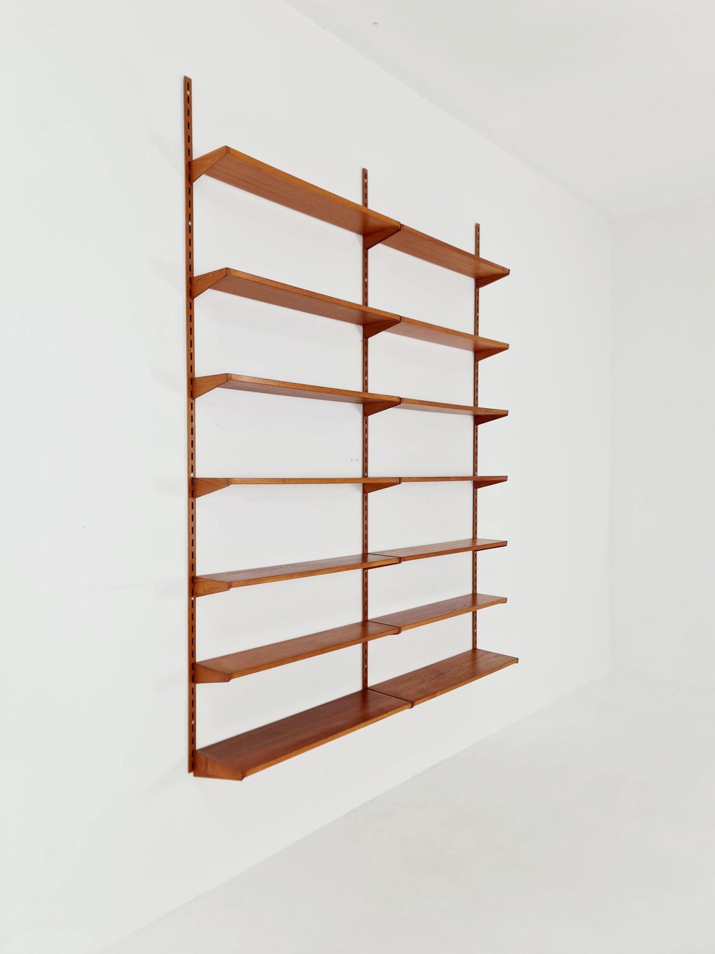 Danish modern modular Teak shelving system by Kai kristansen for FH Möbel , Denmark, 1960s